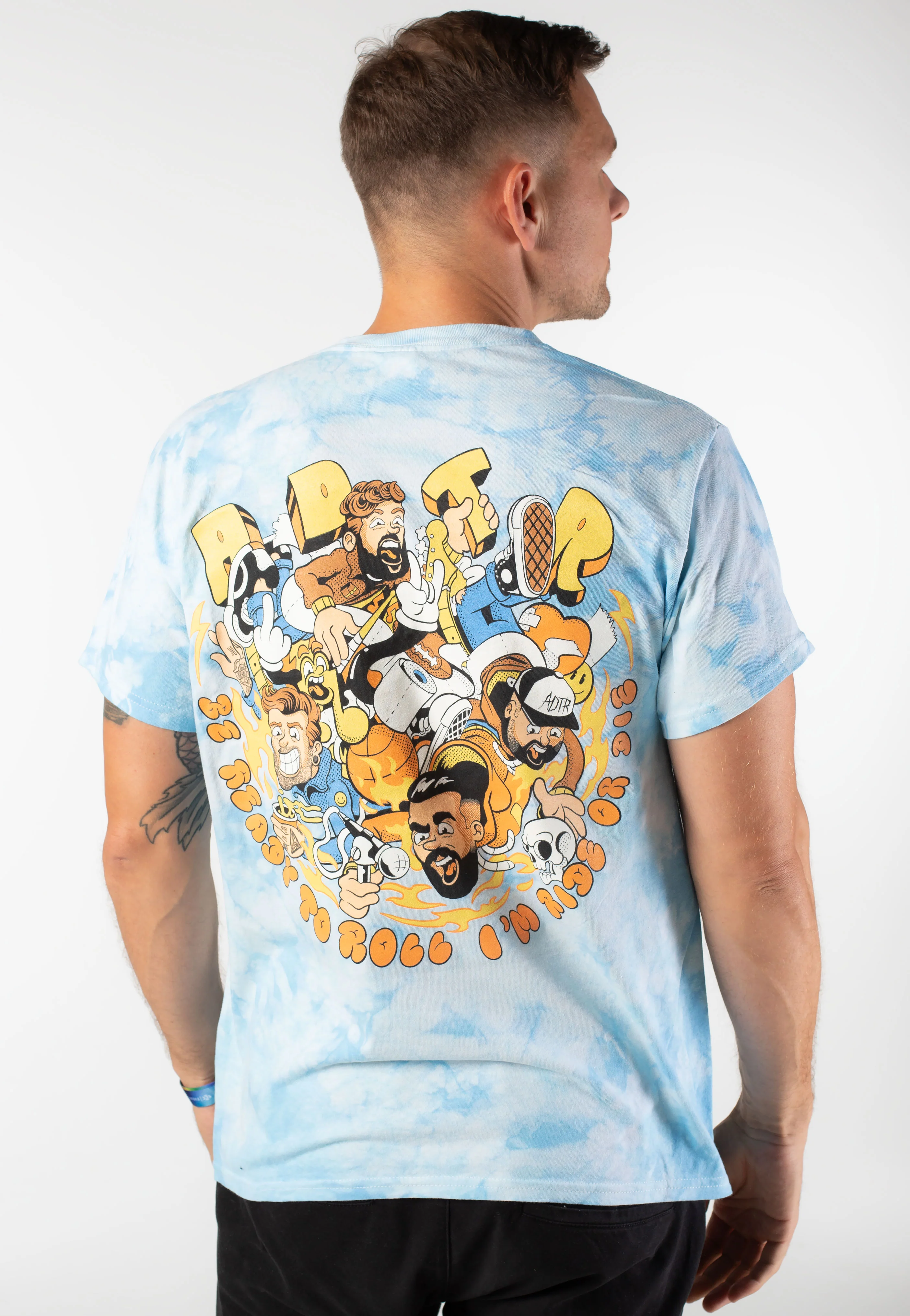 All My Friends Tie Dye Blue - T-Shirt - Image 4