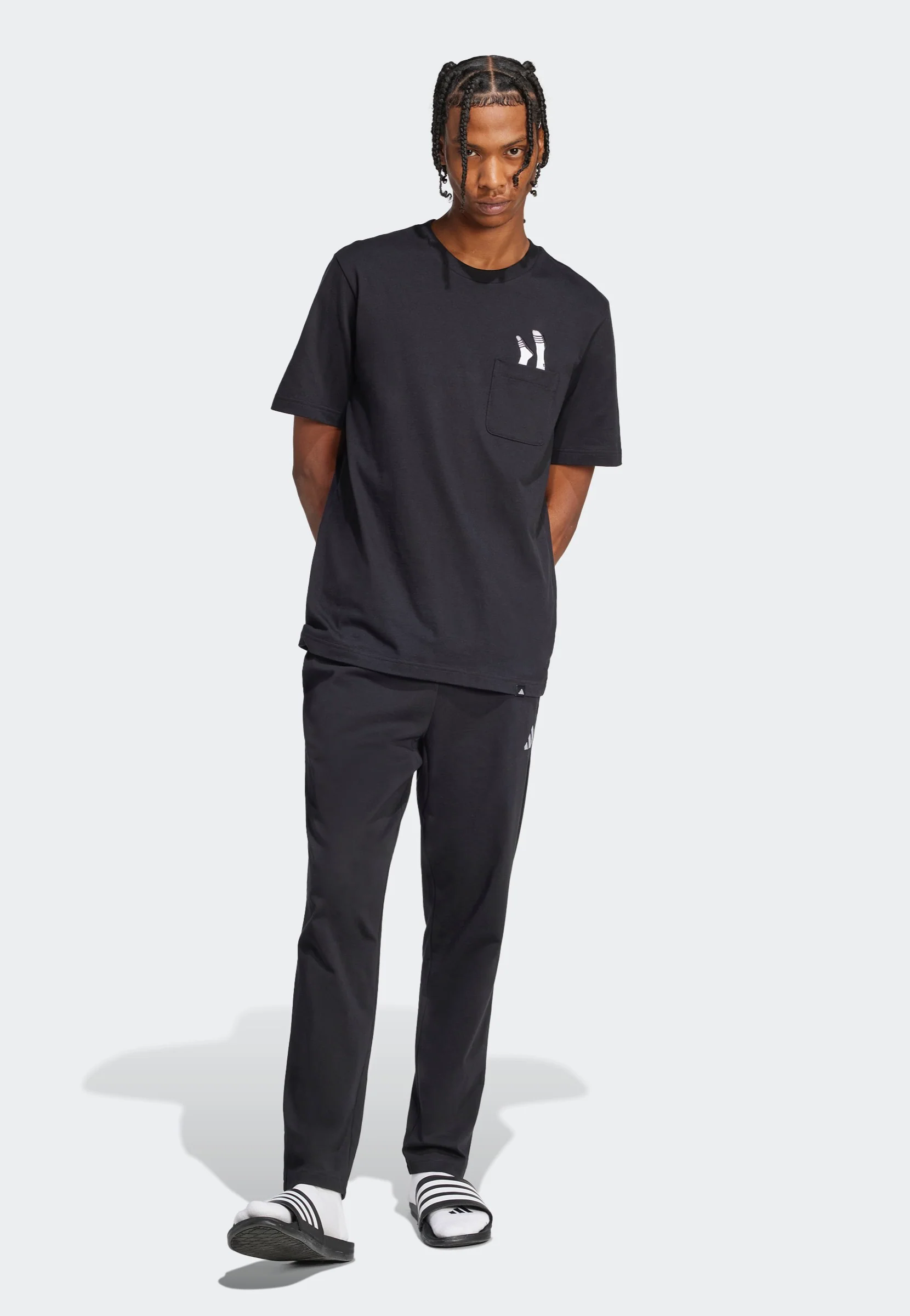 M L Slide Pocket Black - T-Shirt - Image 2