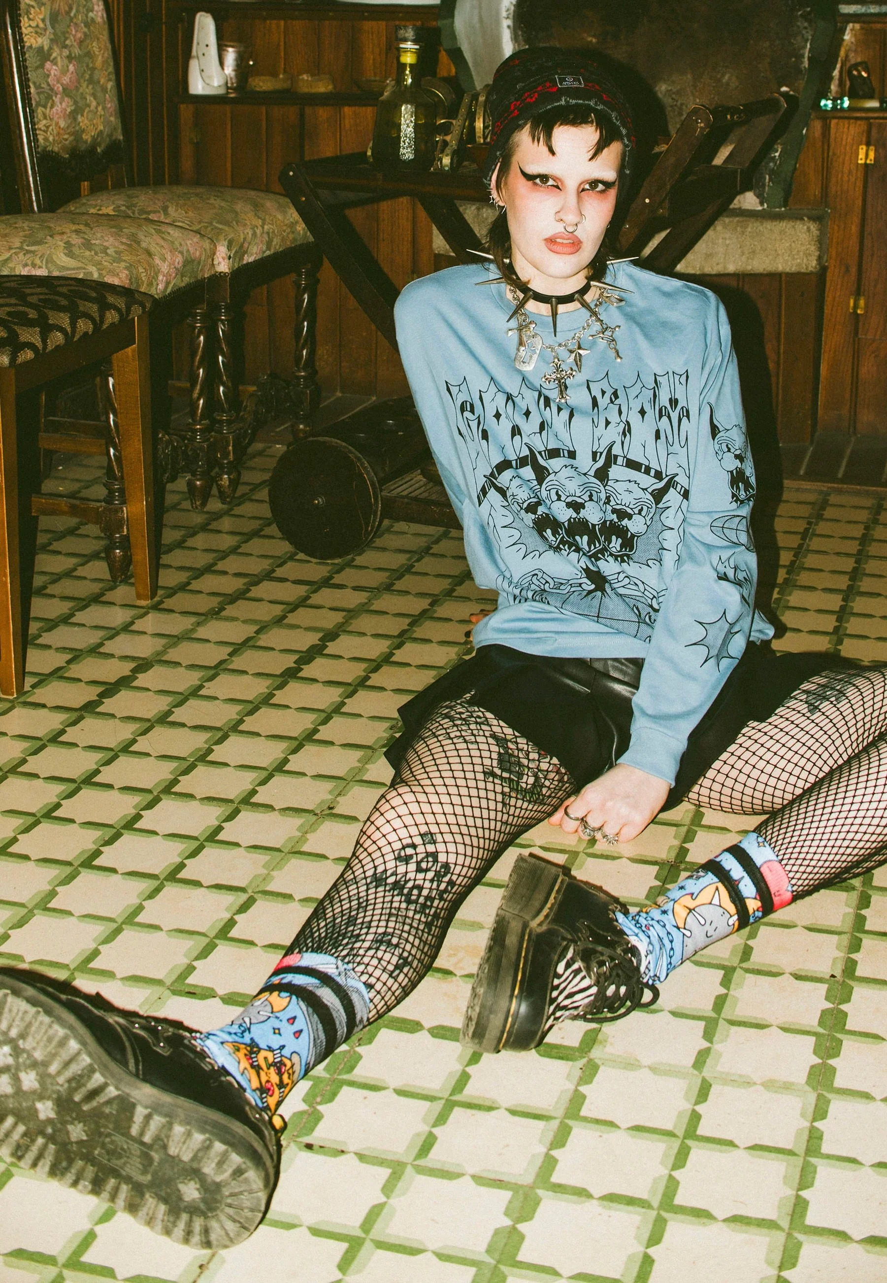 Blast Mid High Blue - Socks - Image 3