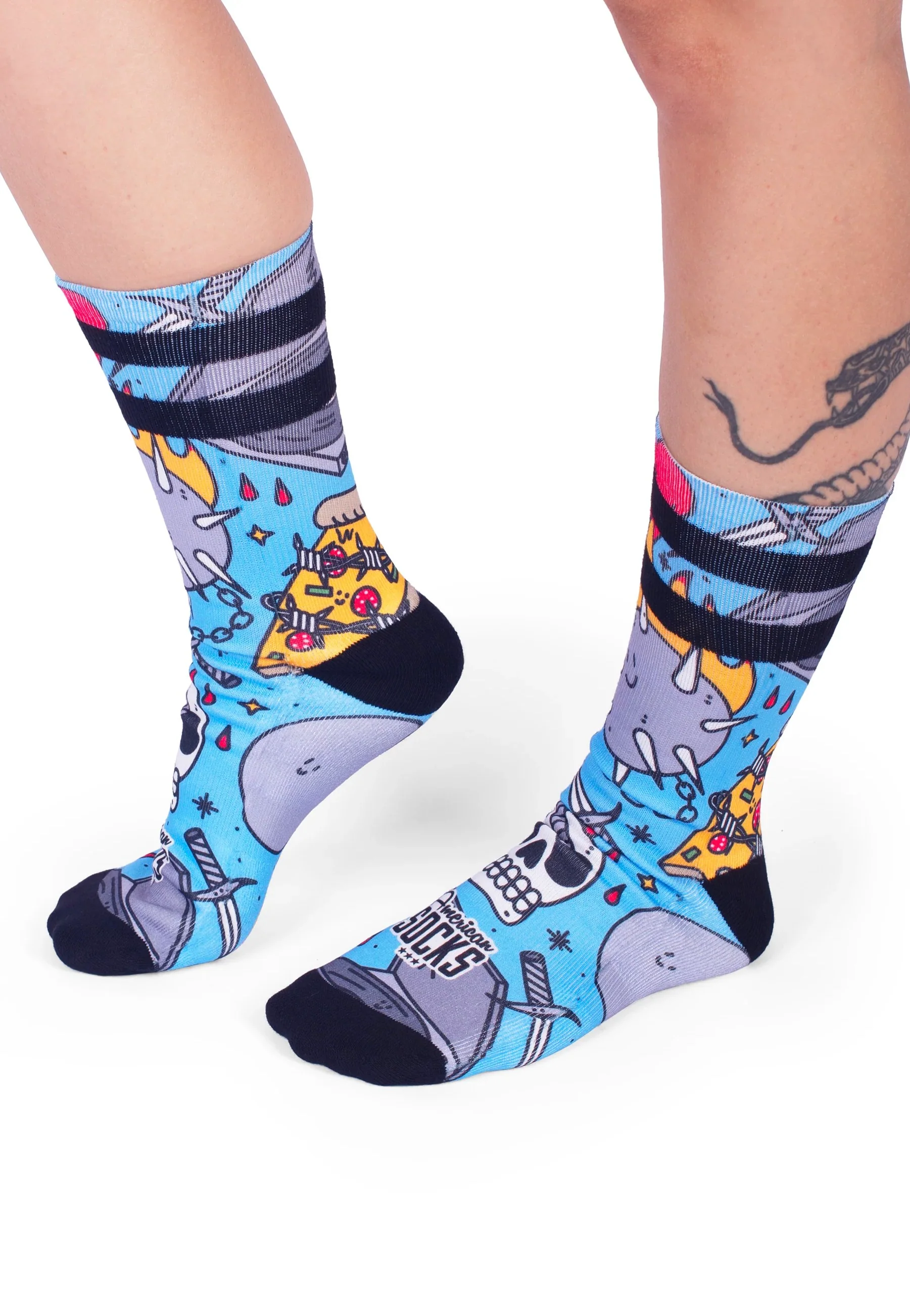 Blast Mid High Blue - Socks - Image 5