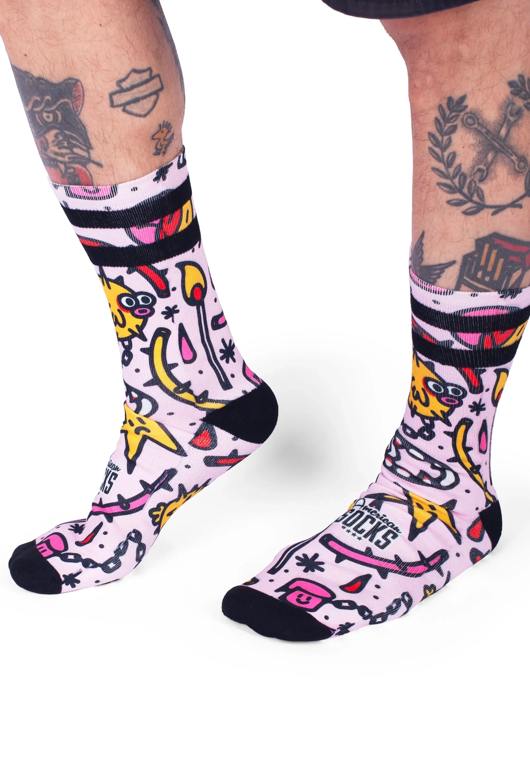 Blowfish Mid High Pink - Socks - Image 6