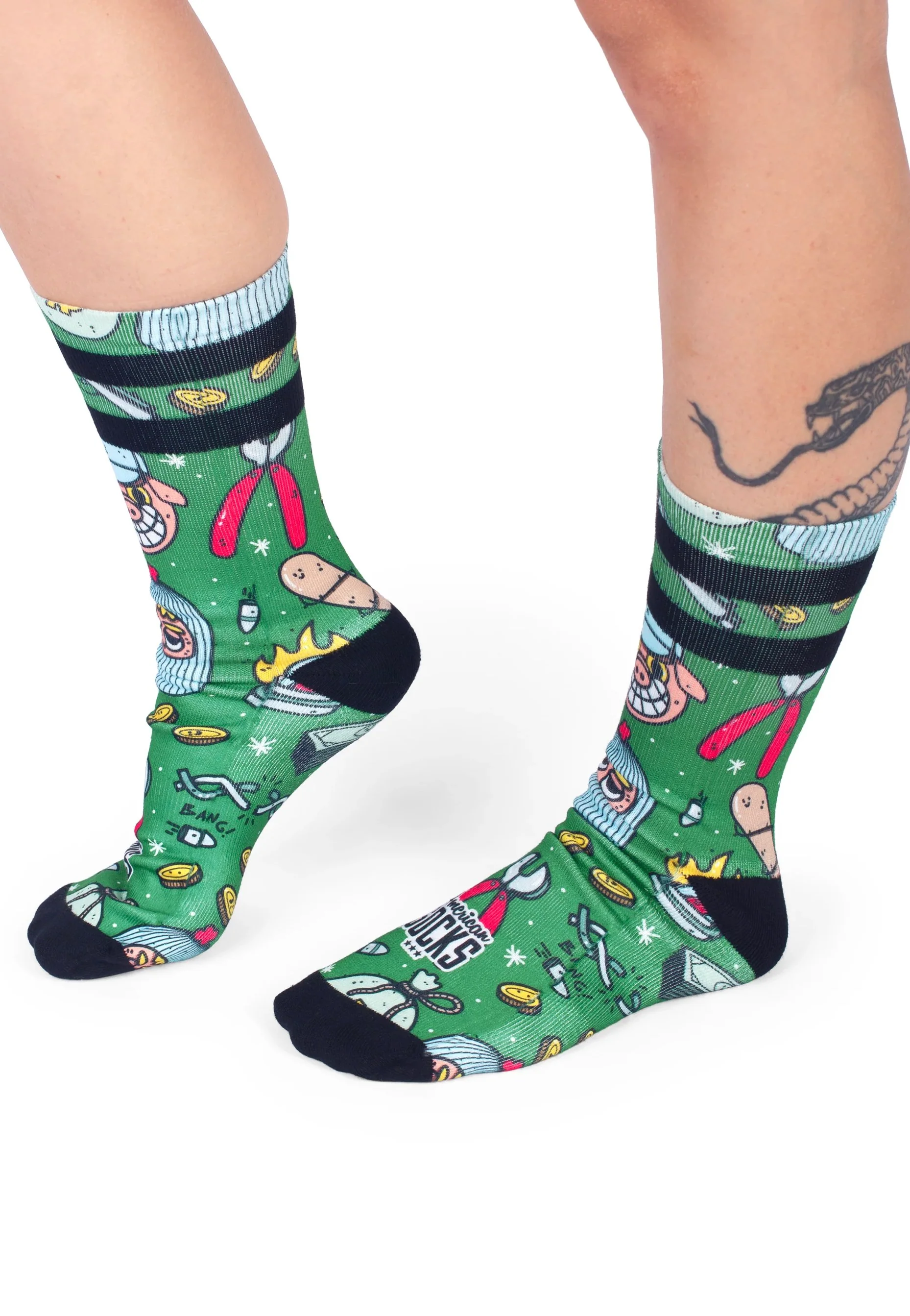 Heist Havoc Mid High Green - Socks - Image 4