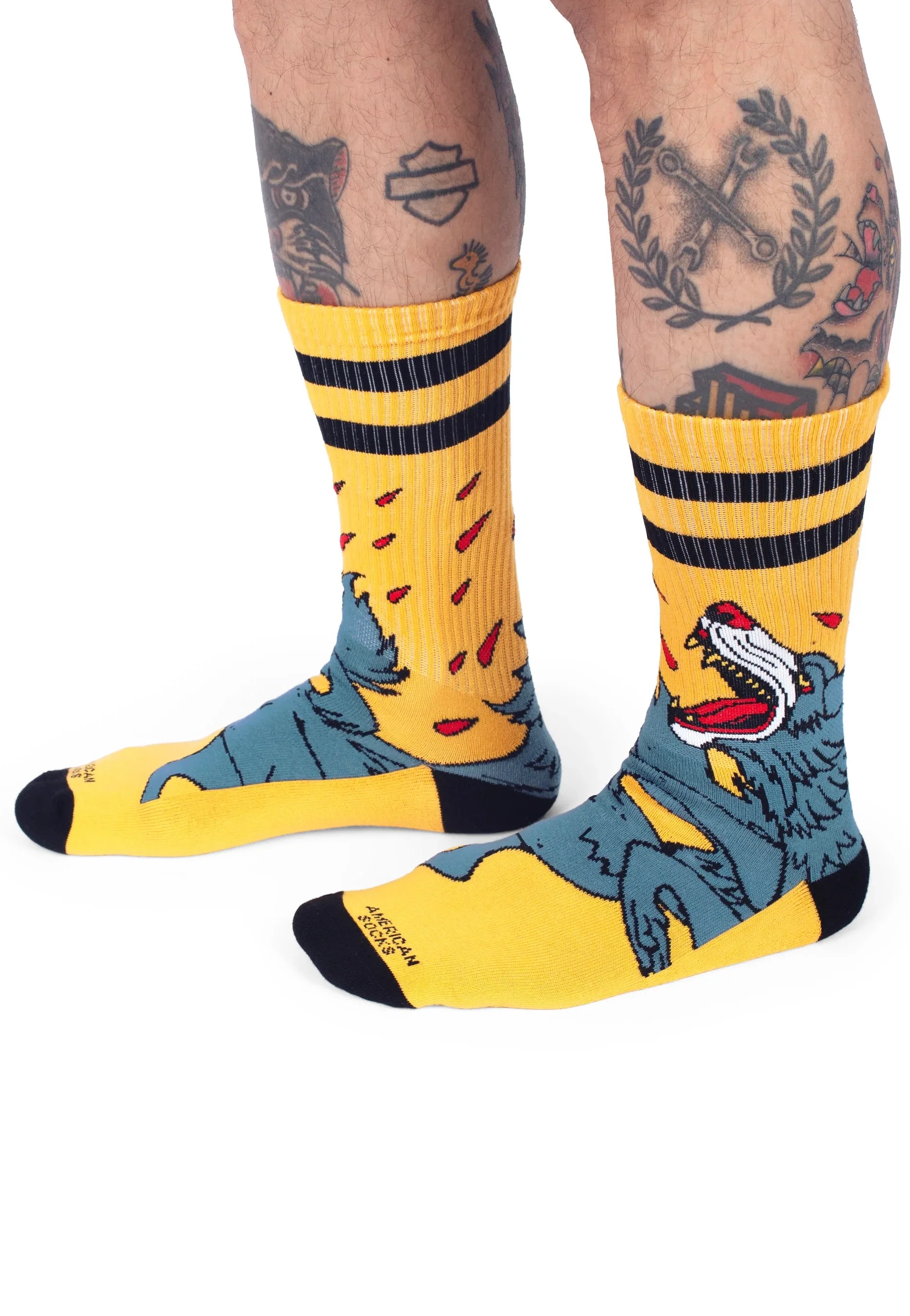 Wolfpack Mid High Yellow - Socks - Image 5
