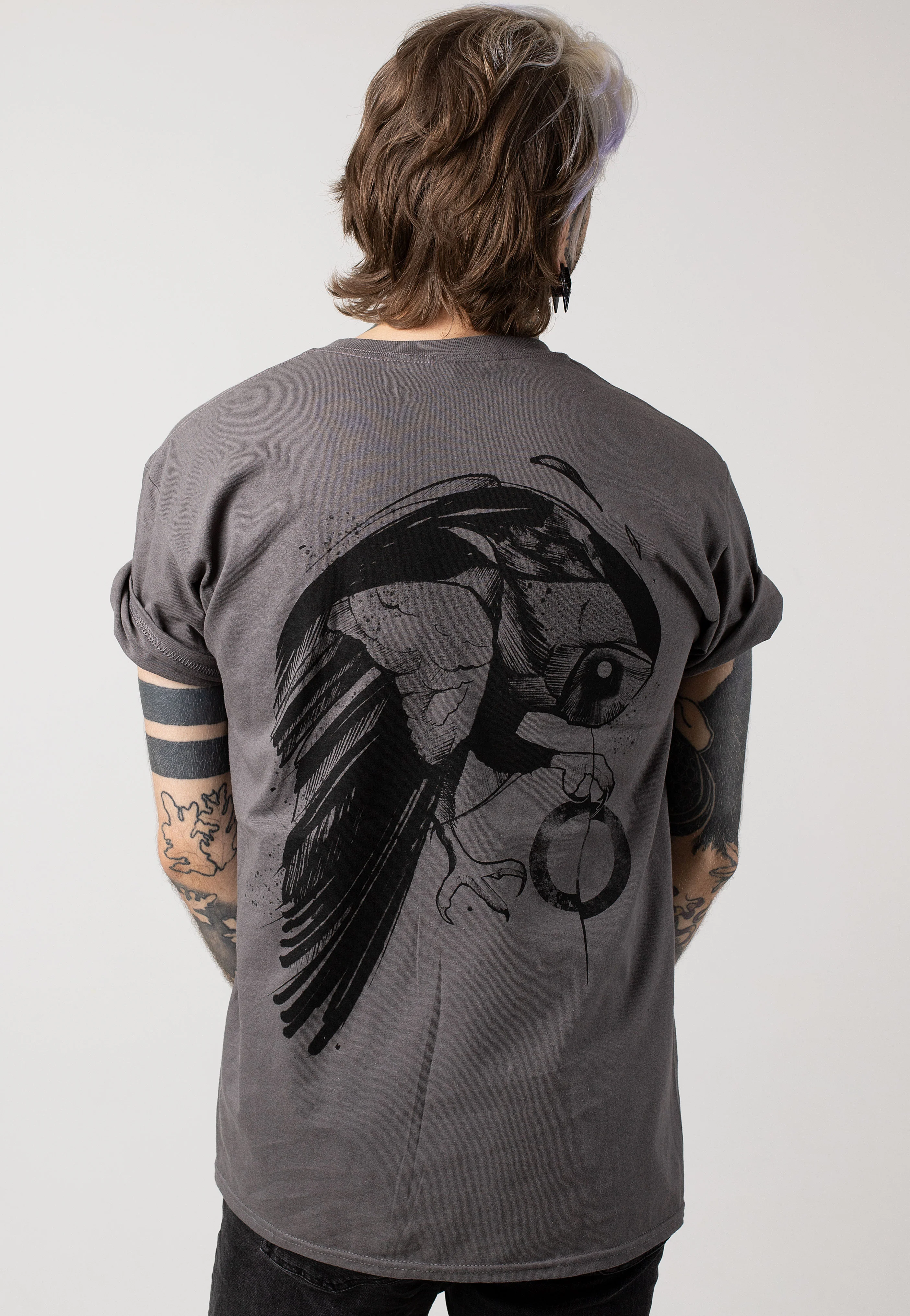 Owl Charcoal - T-Shirt - Image 4