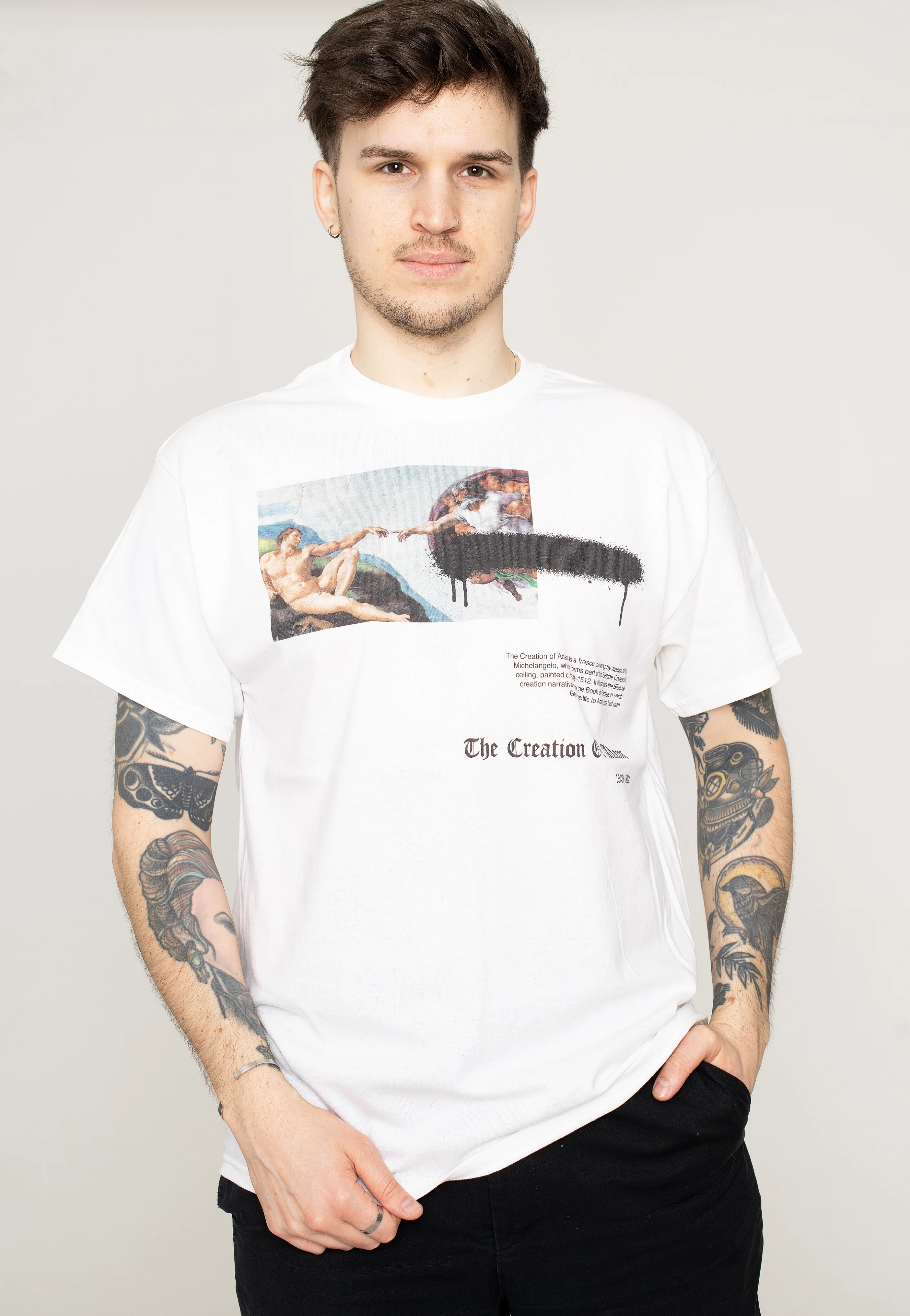 Michelangelo First Man White - T-Shirt - Image 3
