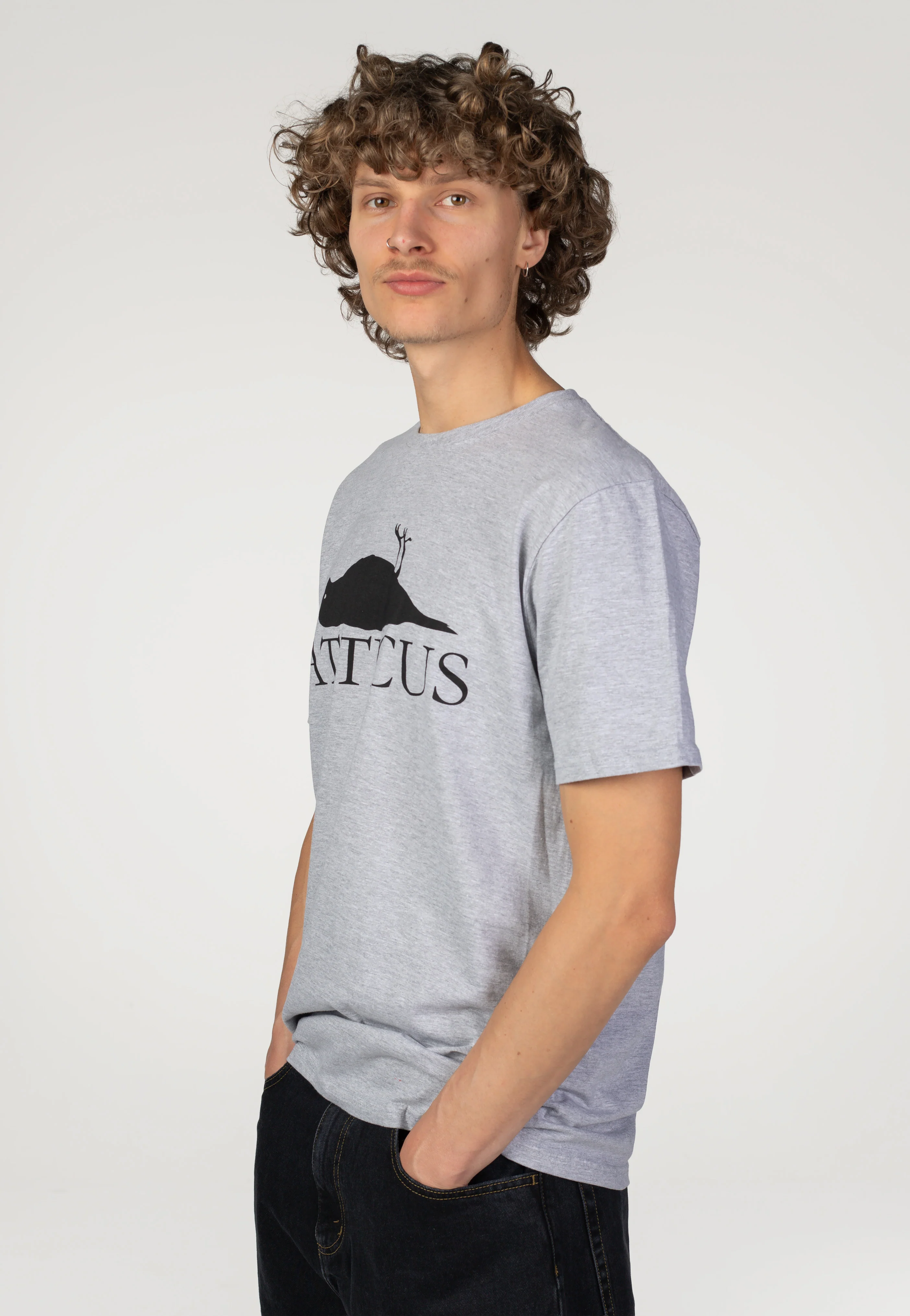 Brand Logo Heather Grey - T-Shirt - Image 4