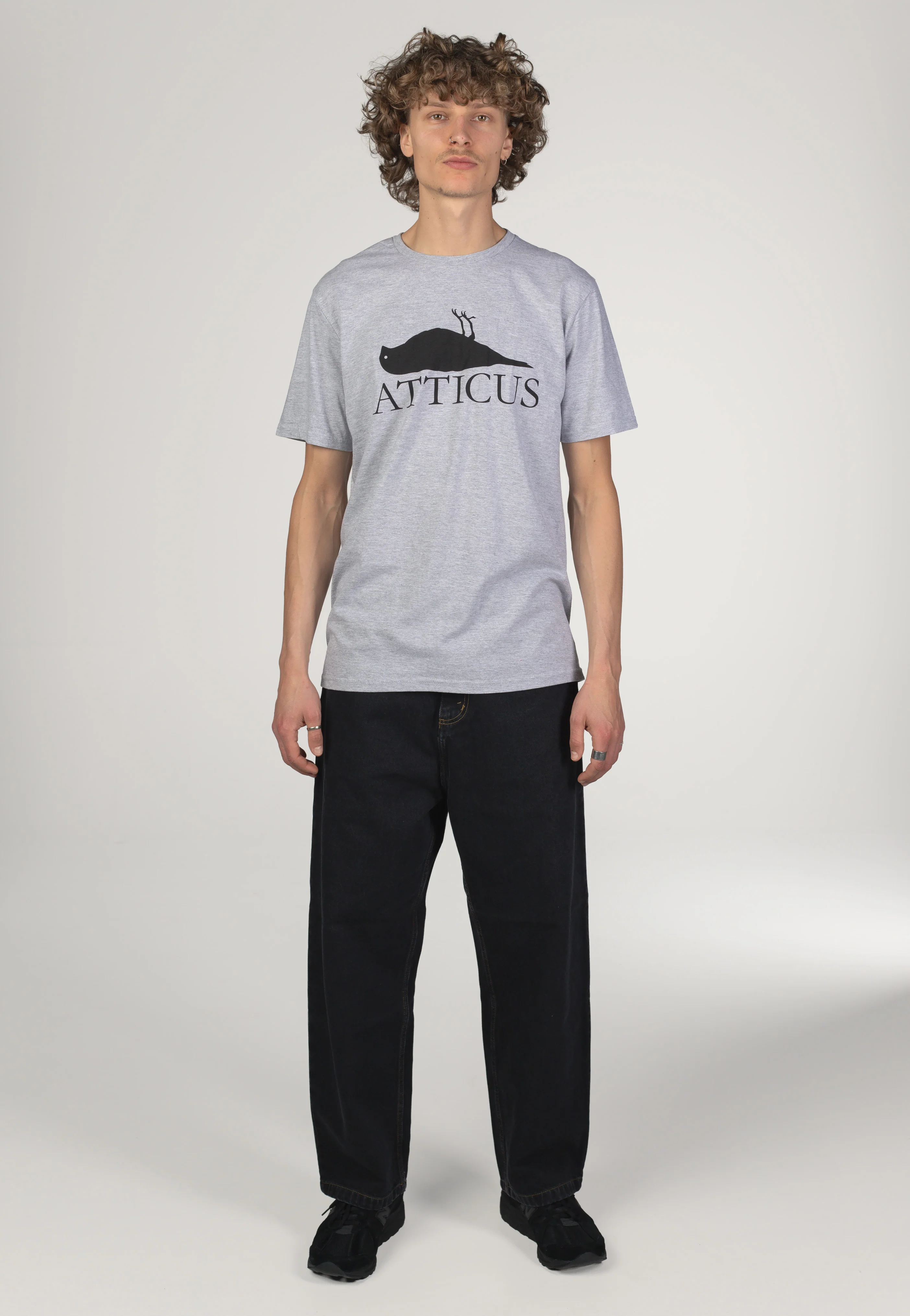 Brand Logo Heather Grey - T-Shirt - Image 5