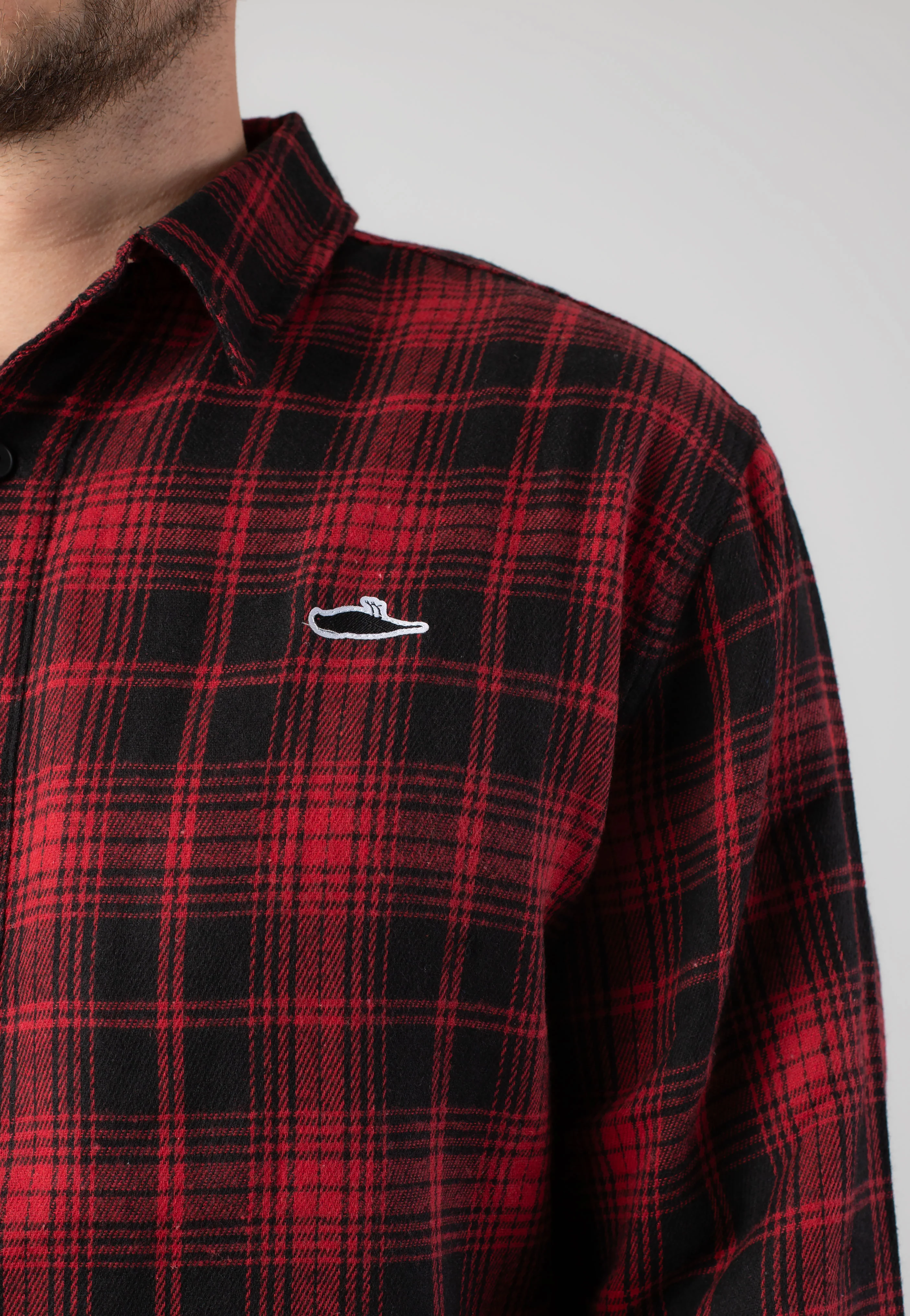 Jack Flannel Black/Red - Shirt - Image 3
