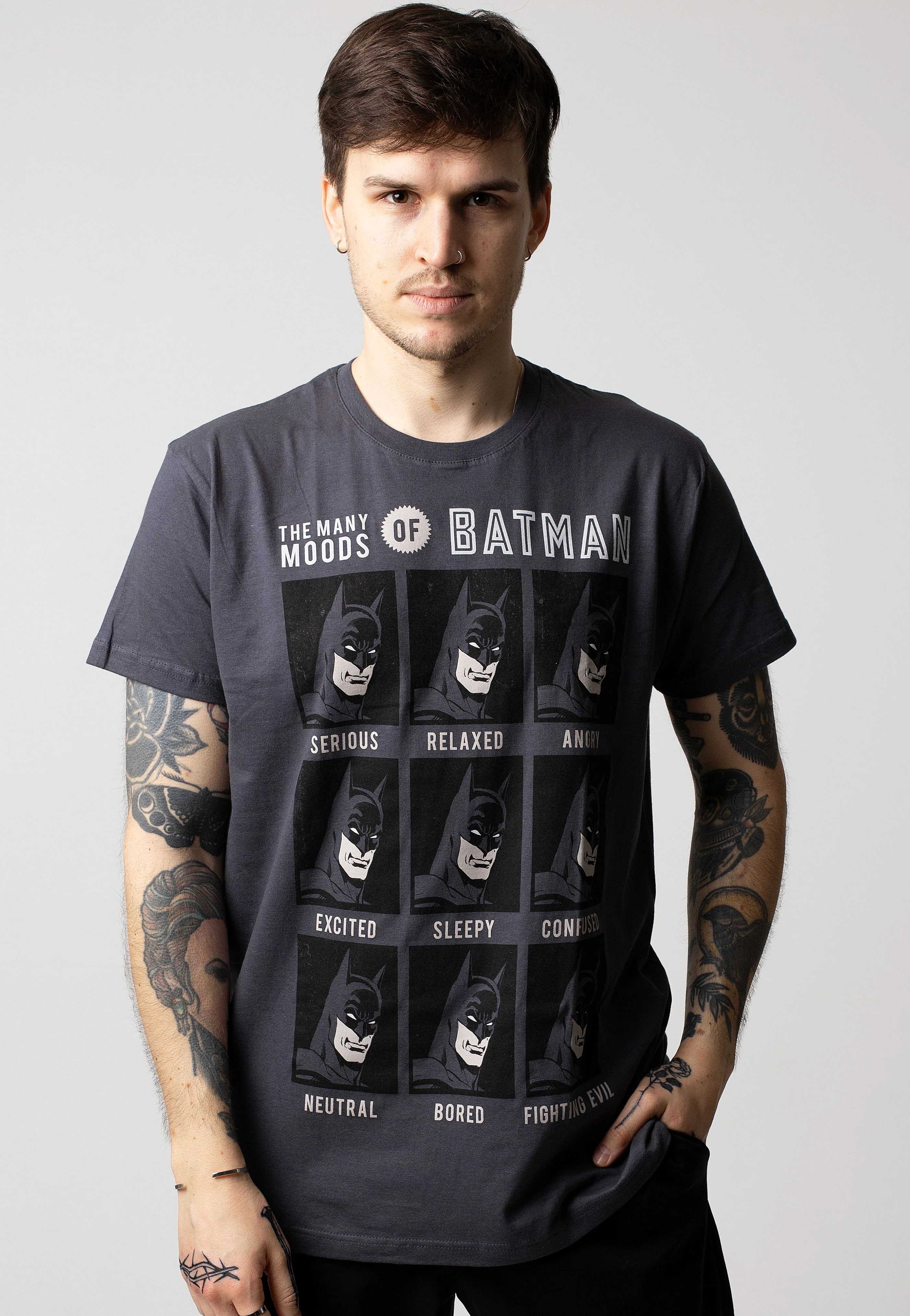 Emotions Of Batman Charcoal - T-Shirt - Image 3