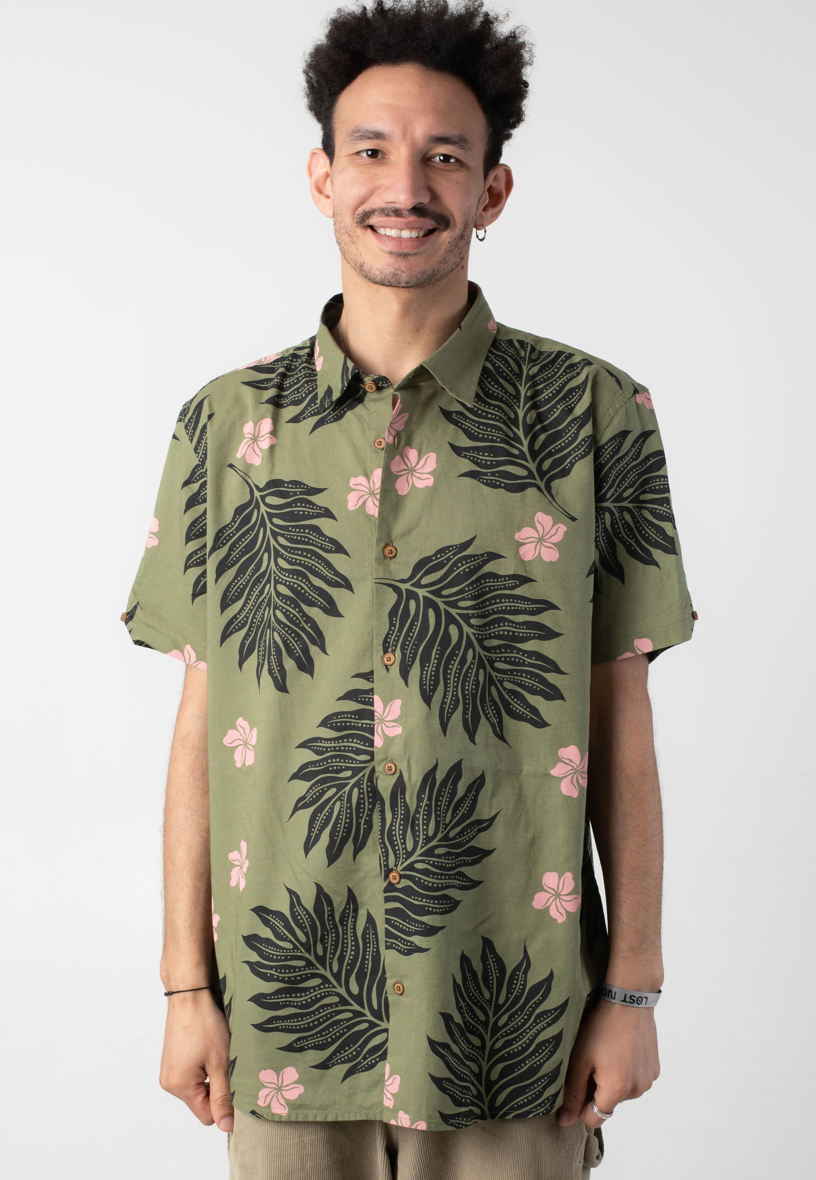 Botanical Print Olive - Shirt