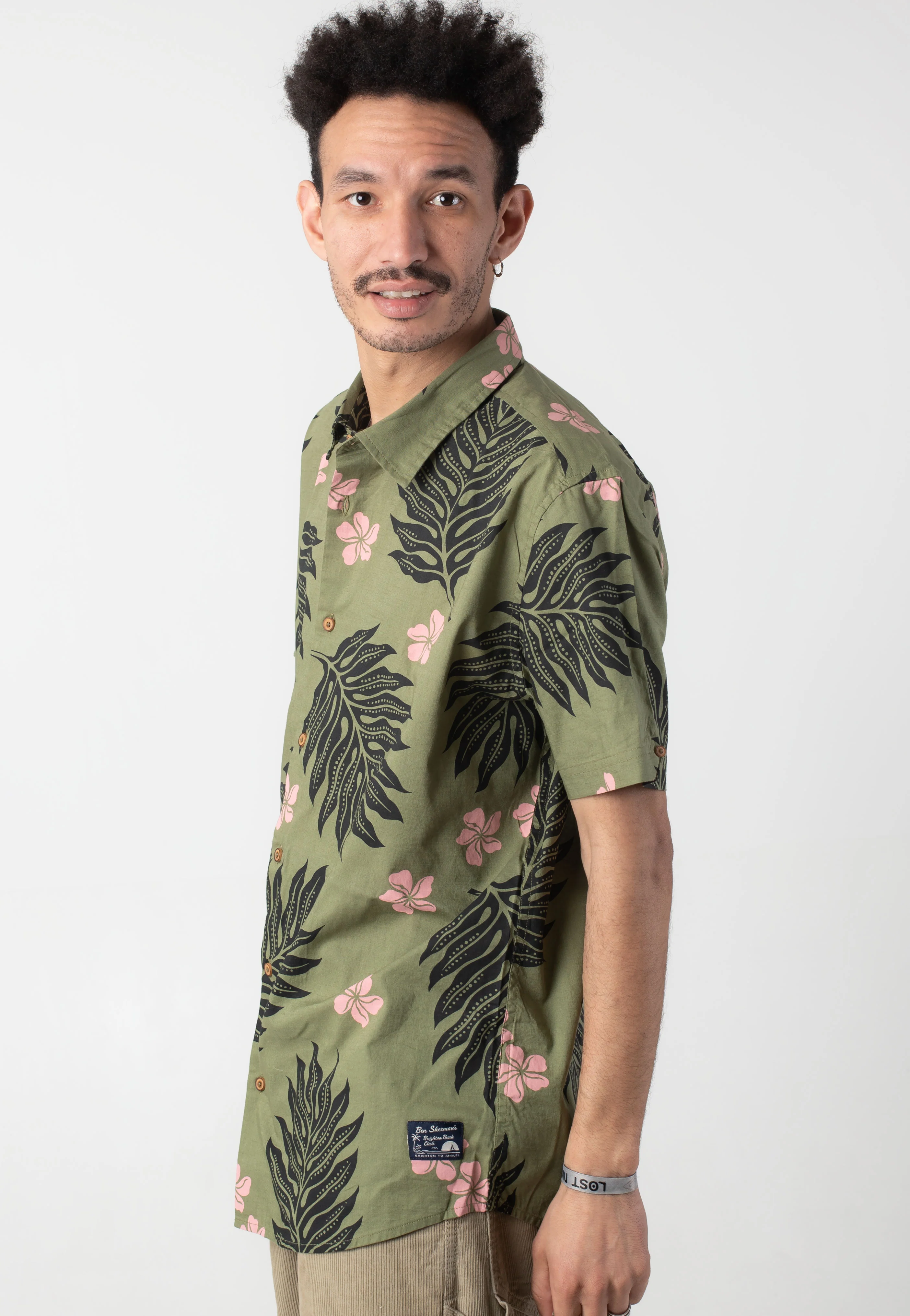 Botanical Print Olive - Shirt - Image 2