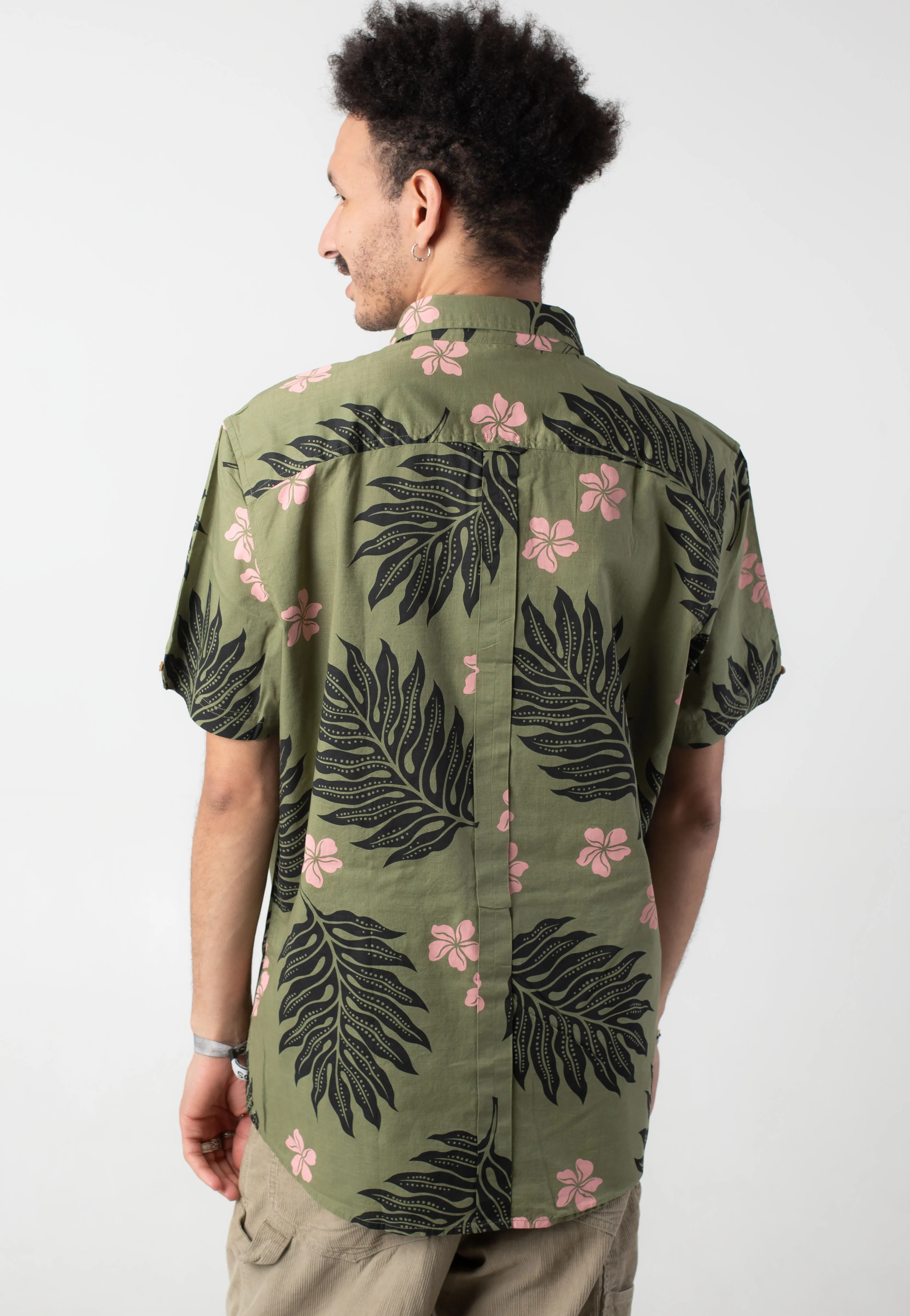 Botanical Print Olive - Shirt - Image 3
