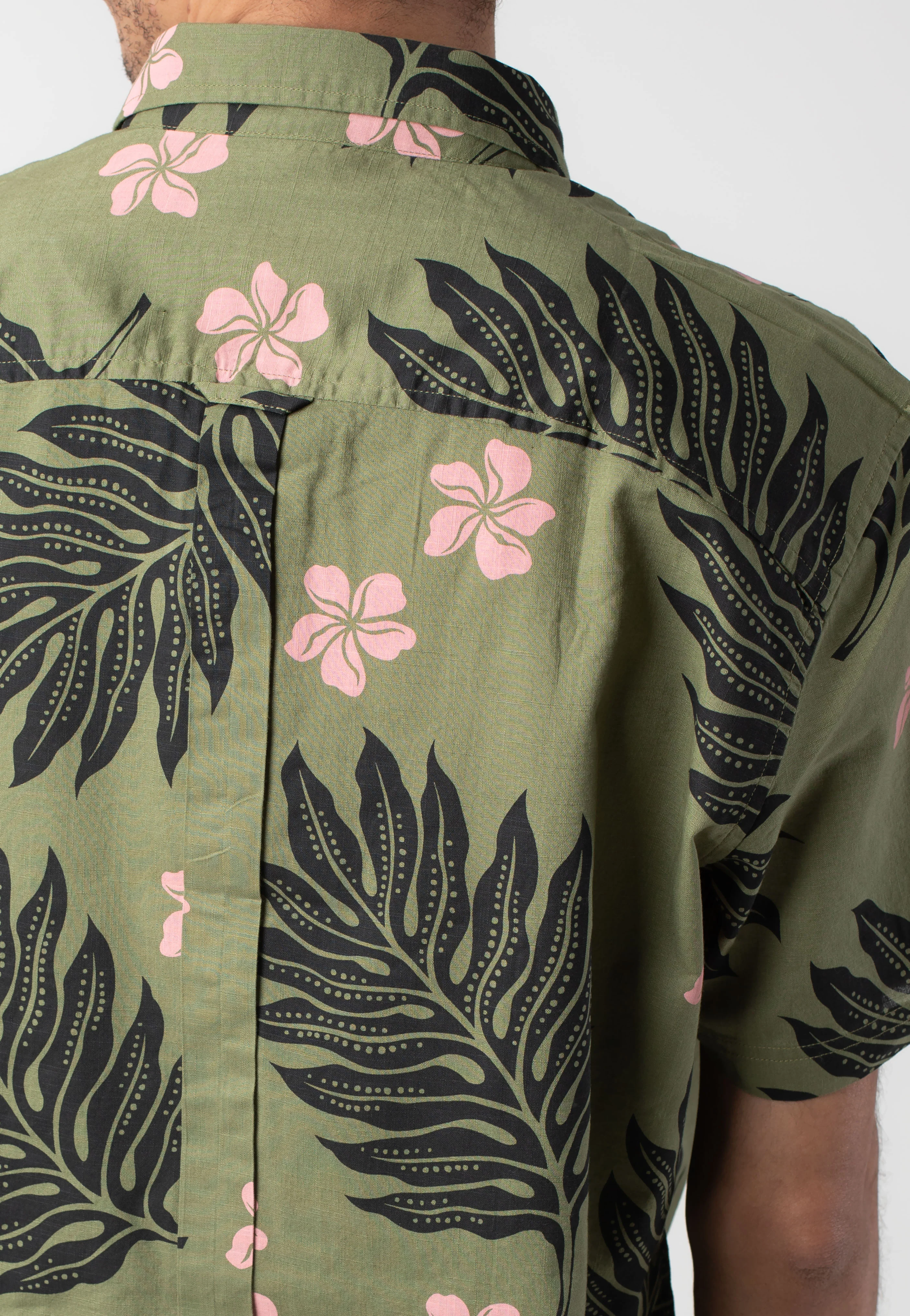 Botanical Print Olive - Shirt - Image 4