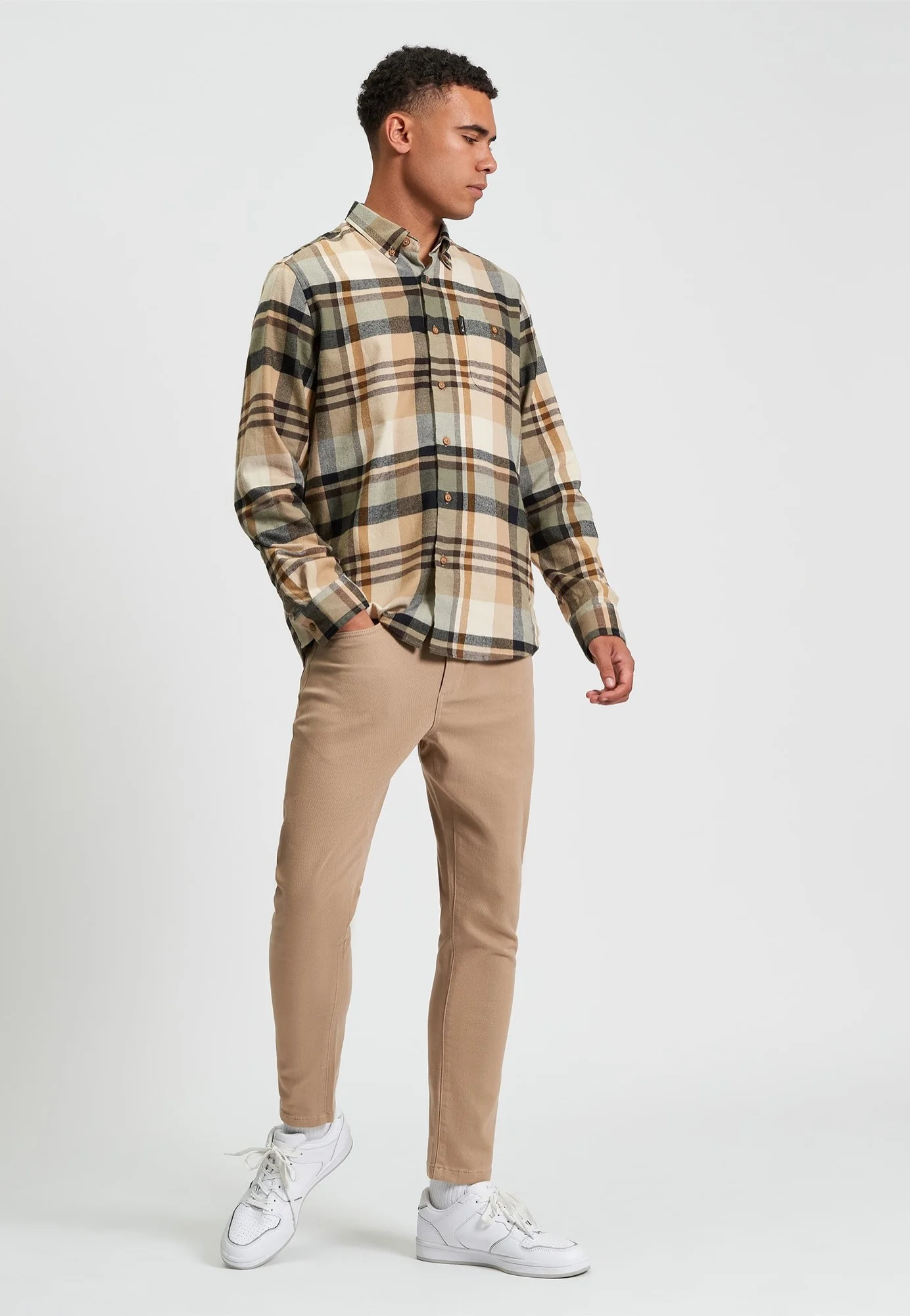 Brushed Check Sand - Shirt - Image 2