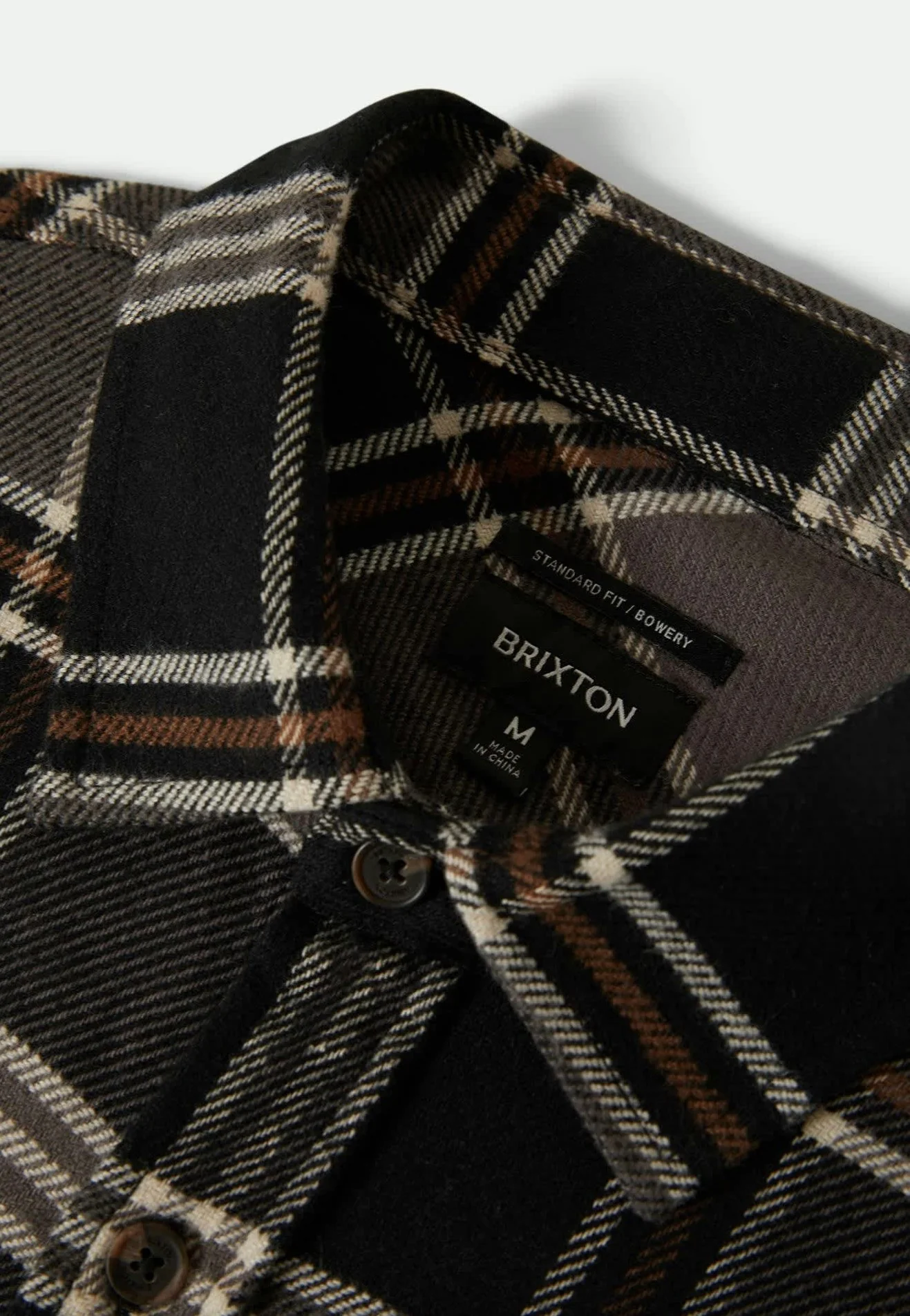 Bowery Flannel Black/Charcoal/Pinecone - Shirt - Image 4