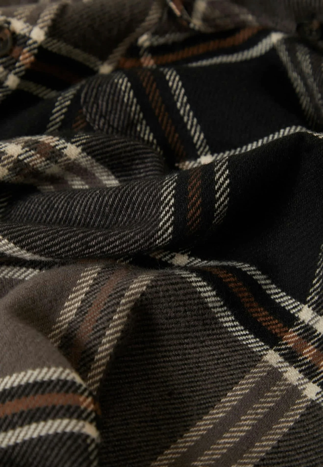 Bowery Flannel Black/Charcoal/Pinecone - Shirt - Image 5