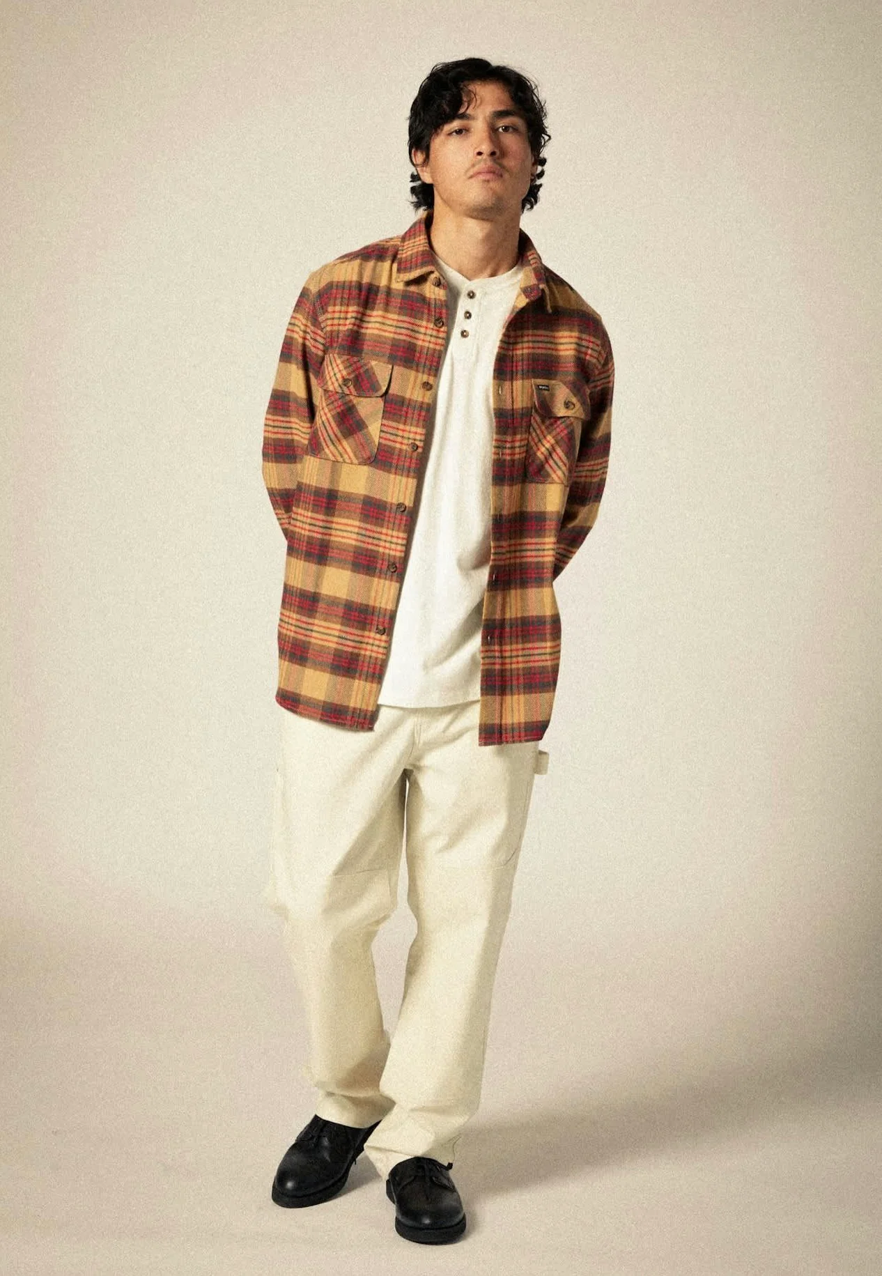 Bowery Flannel Curry/Washed Black/Crimson - Shirt - Image 5