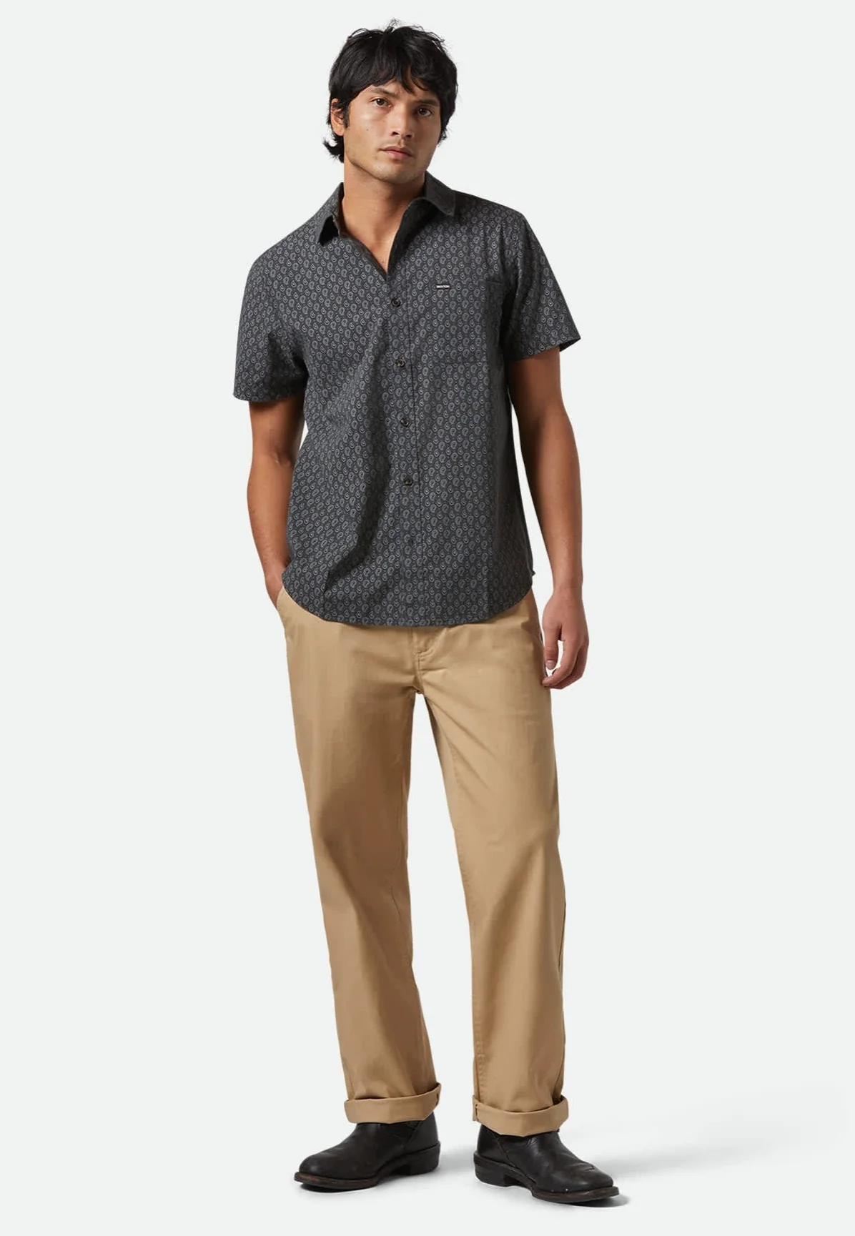 Charter Print Washed Black/Paisley - Shirt - Image 4