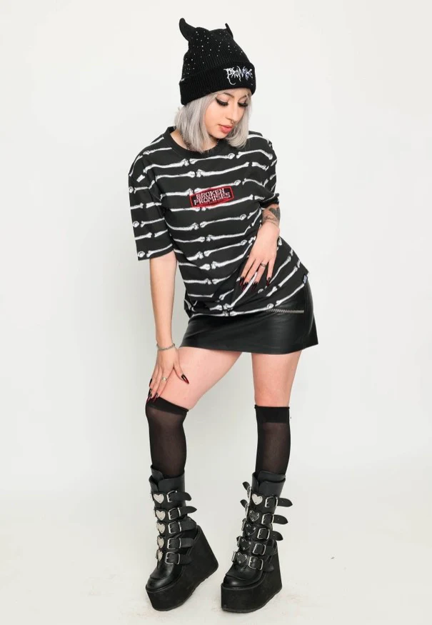 Bone Dry Stripe Knit Black - T-Shirt - Image 3