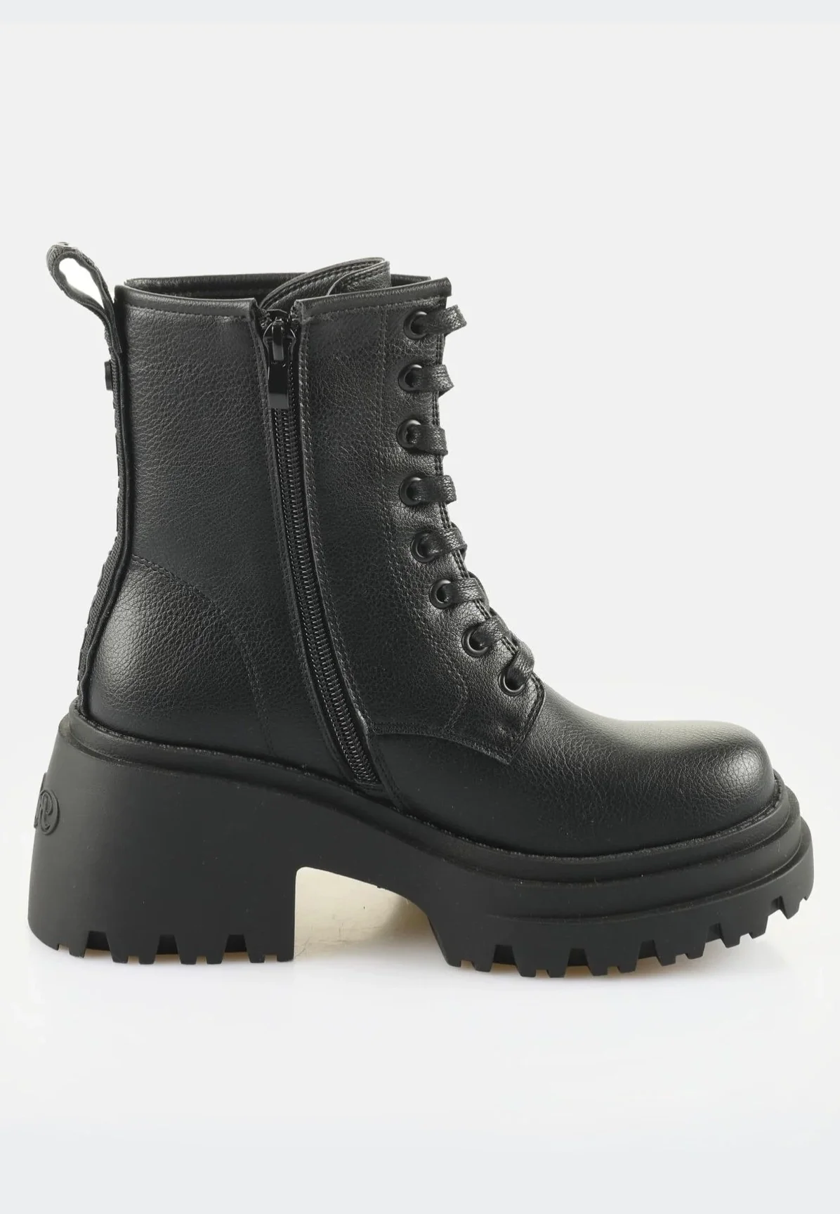 Braver Lace Up Vegan Nappa Black - Girl Shoes - Image 3