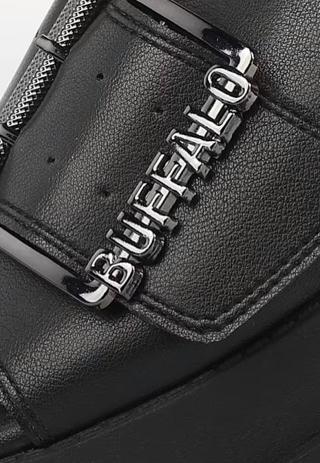 Pluto Slide Buckle Vegan Nappa Black - Girl Sandals - Image 5