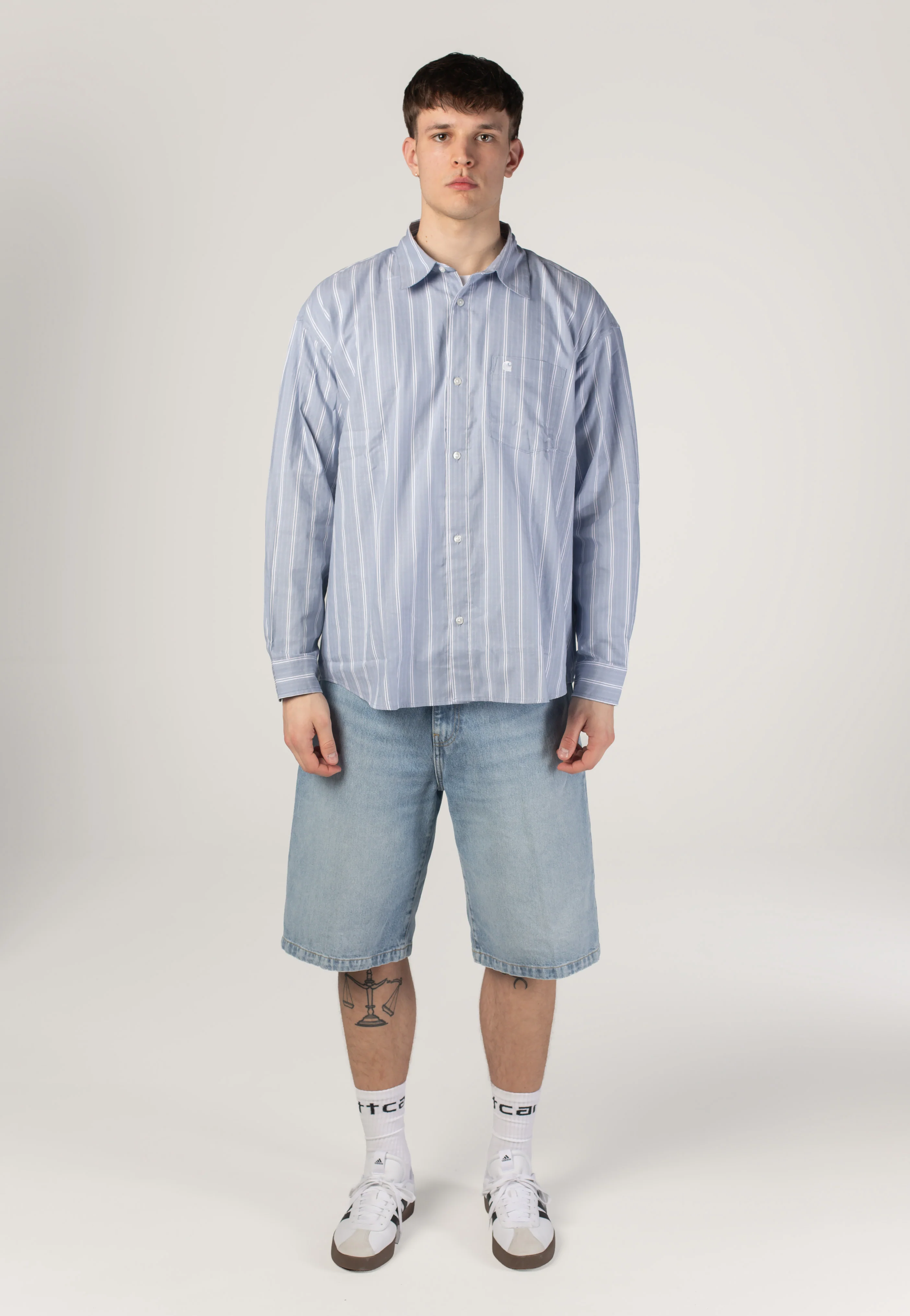 Beale Stripe/Gentle Blue/White - Shirt - Image 8