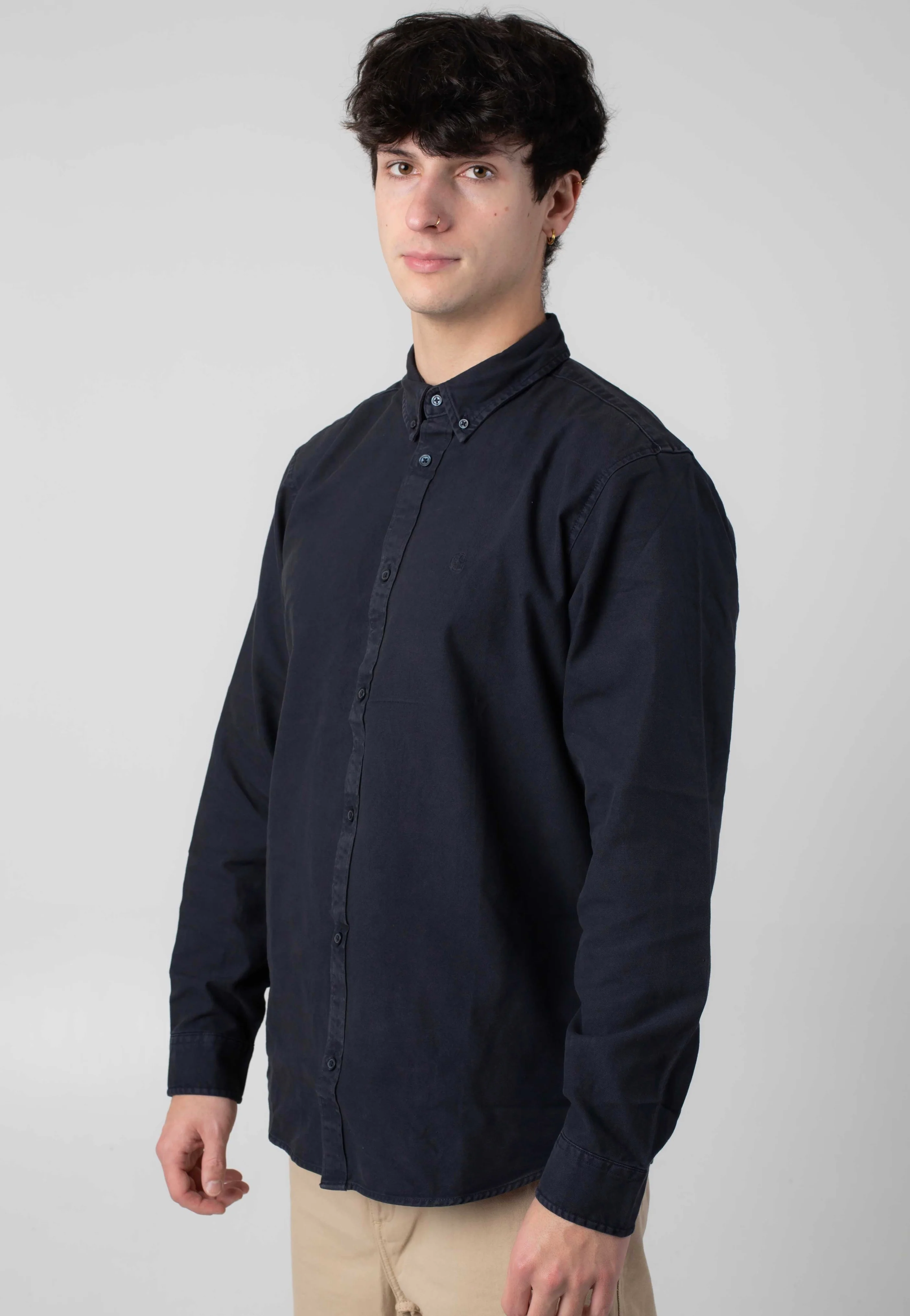 Bolton Garment Dyed Dark Navy - Shirt - Image 5