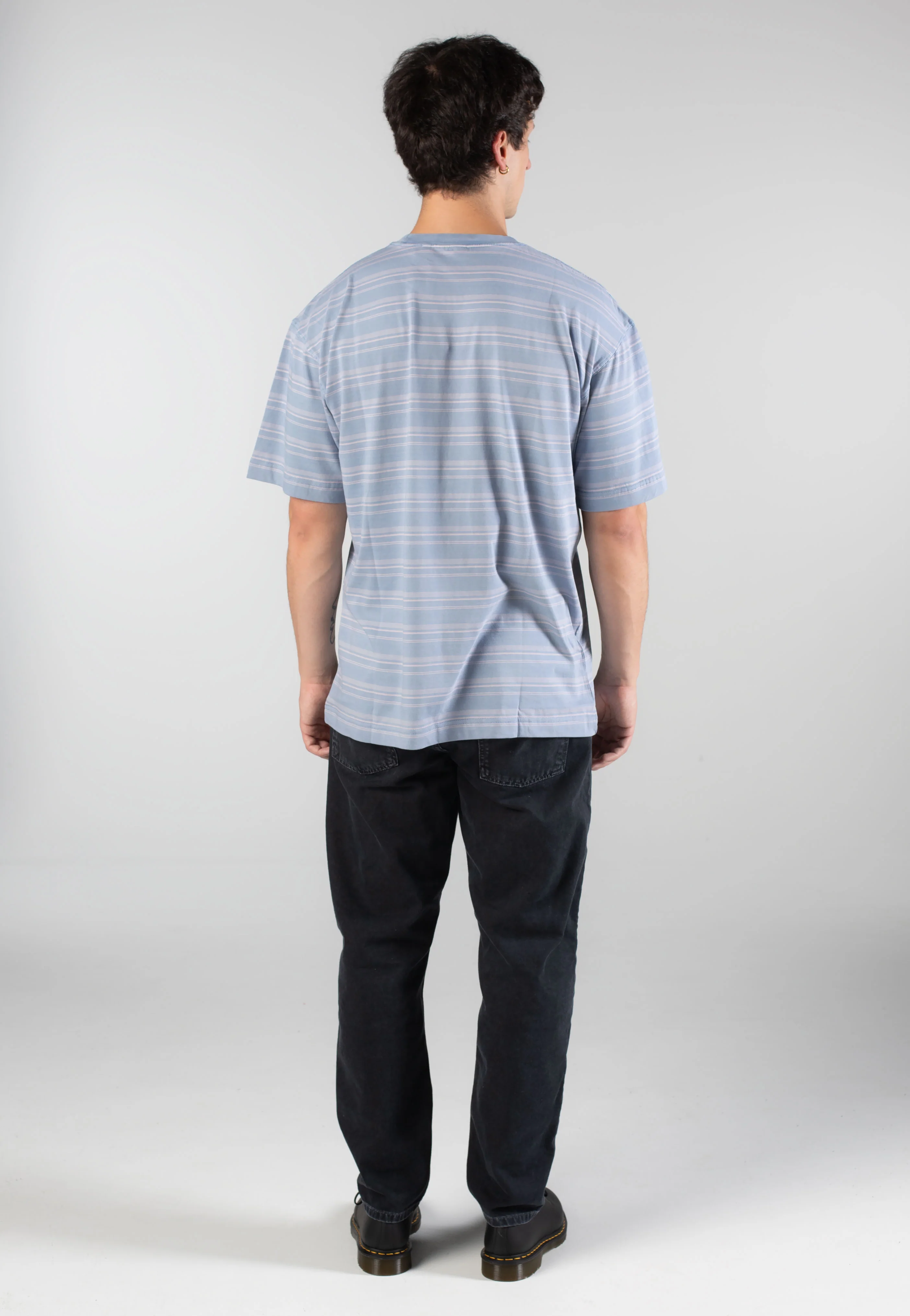 Brodine Stripe Sorrent Indigo Overdyed - T-Shirt - Image 5