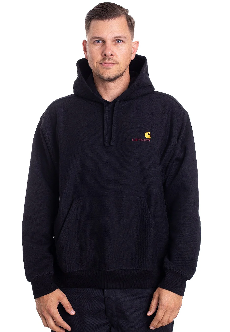 Hooded American Script Black - Hoodie