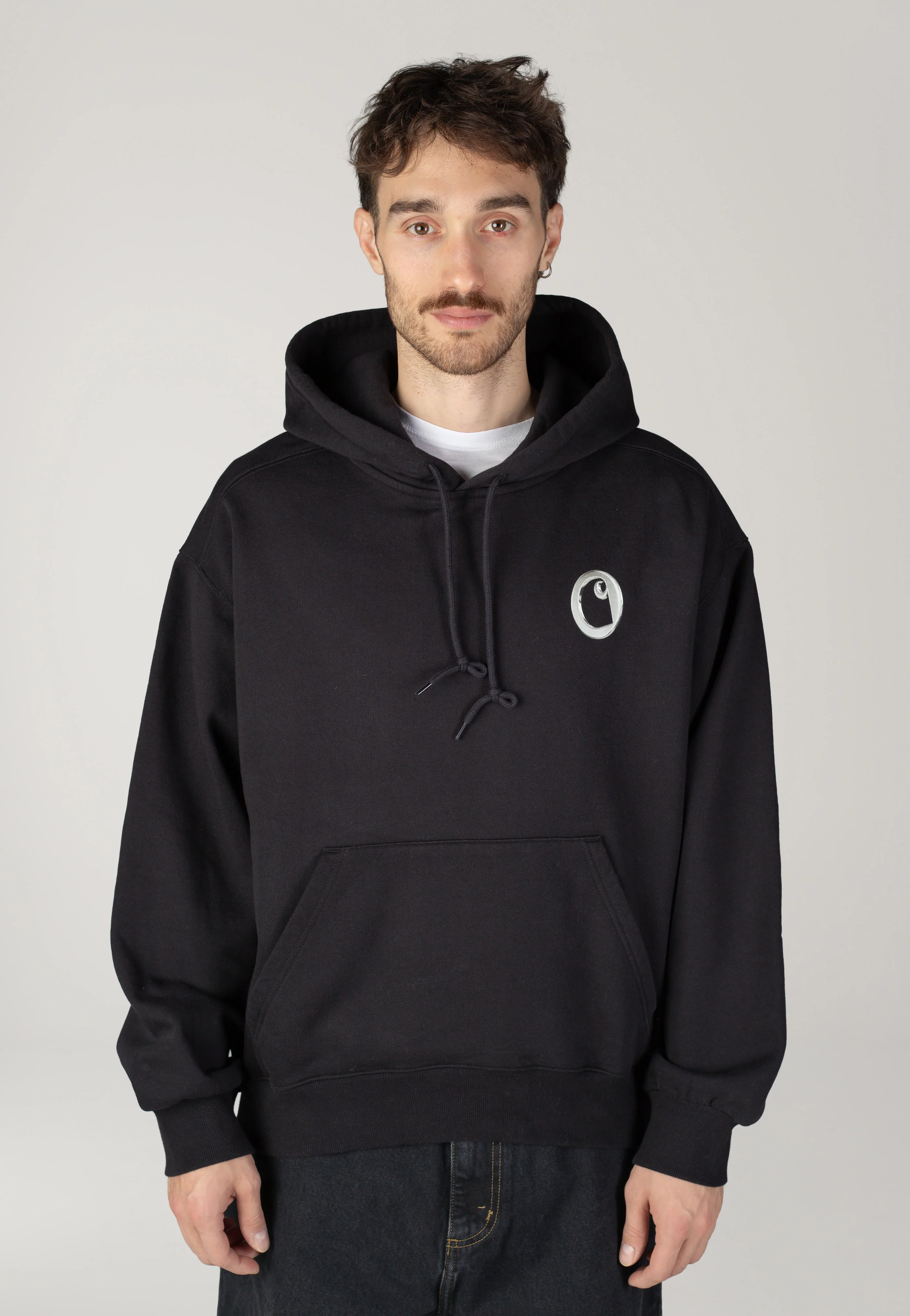 Hooded Charm Link Stone Washed Black/Silver - Hoodie - Image 7