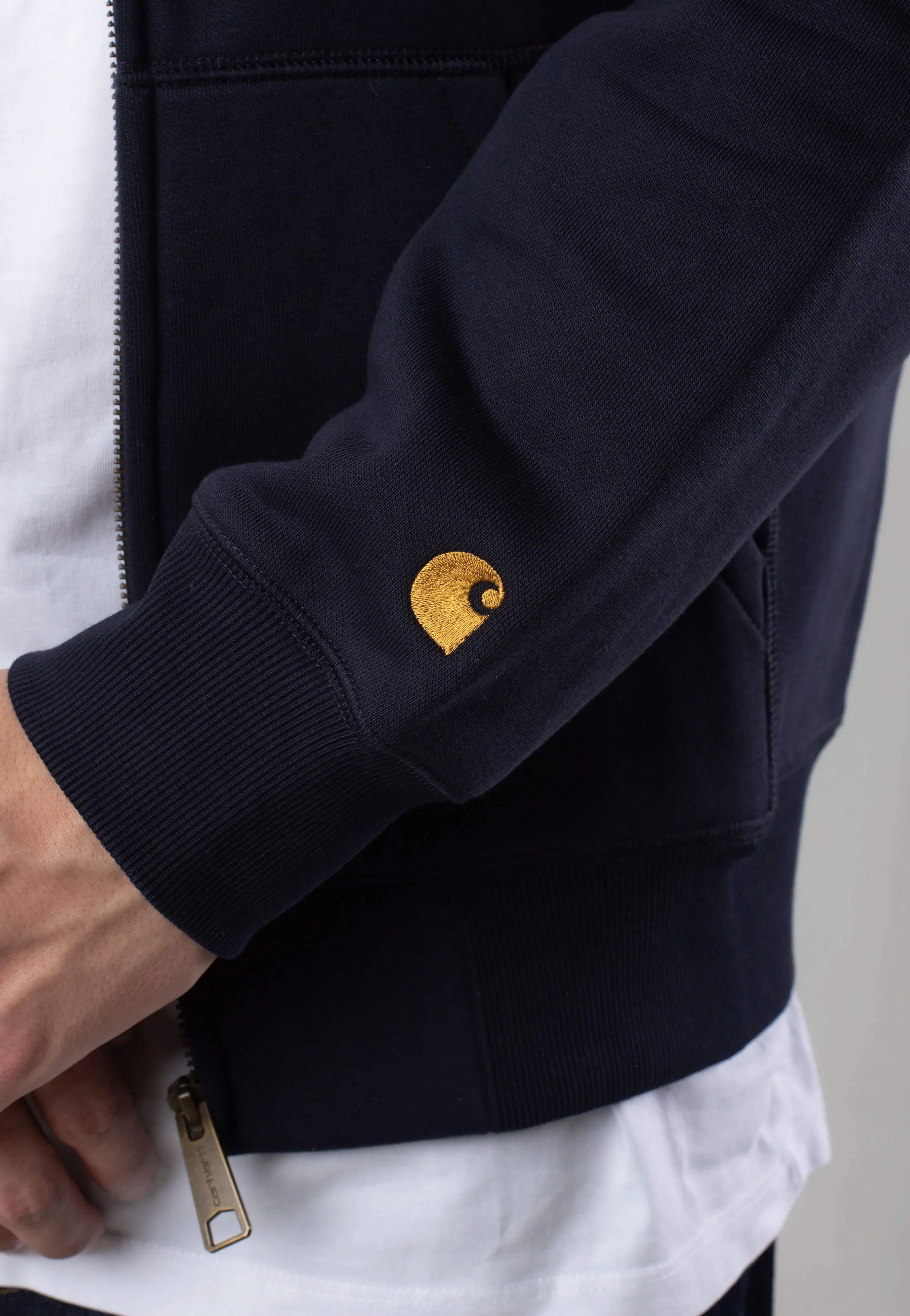 Hooded Chase Jacket Dark Navy/Gold - Hoodie - Image 3