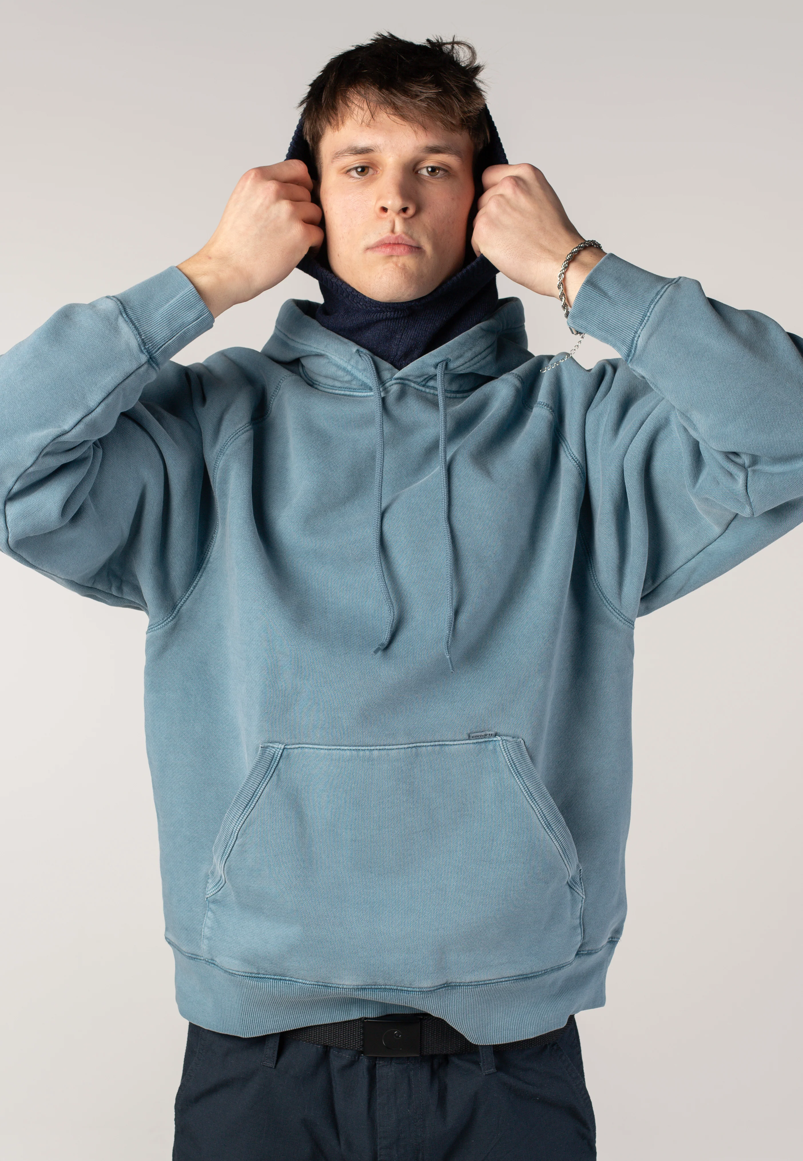 Hooded Taos Garment Dyed Vancouver Blue - Hoodie - Image 3