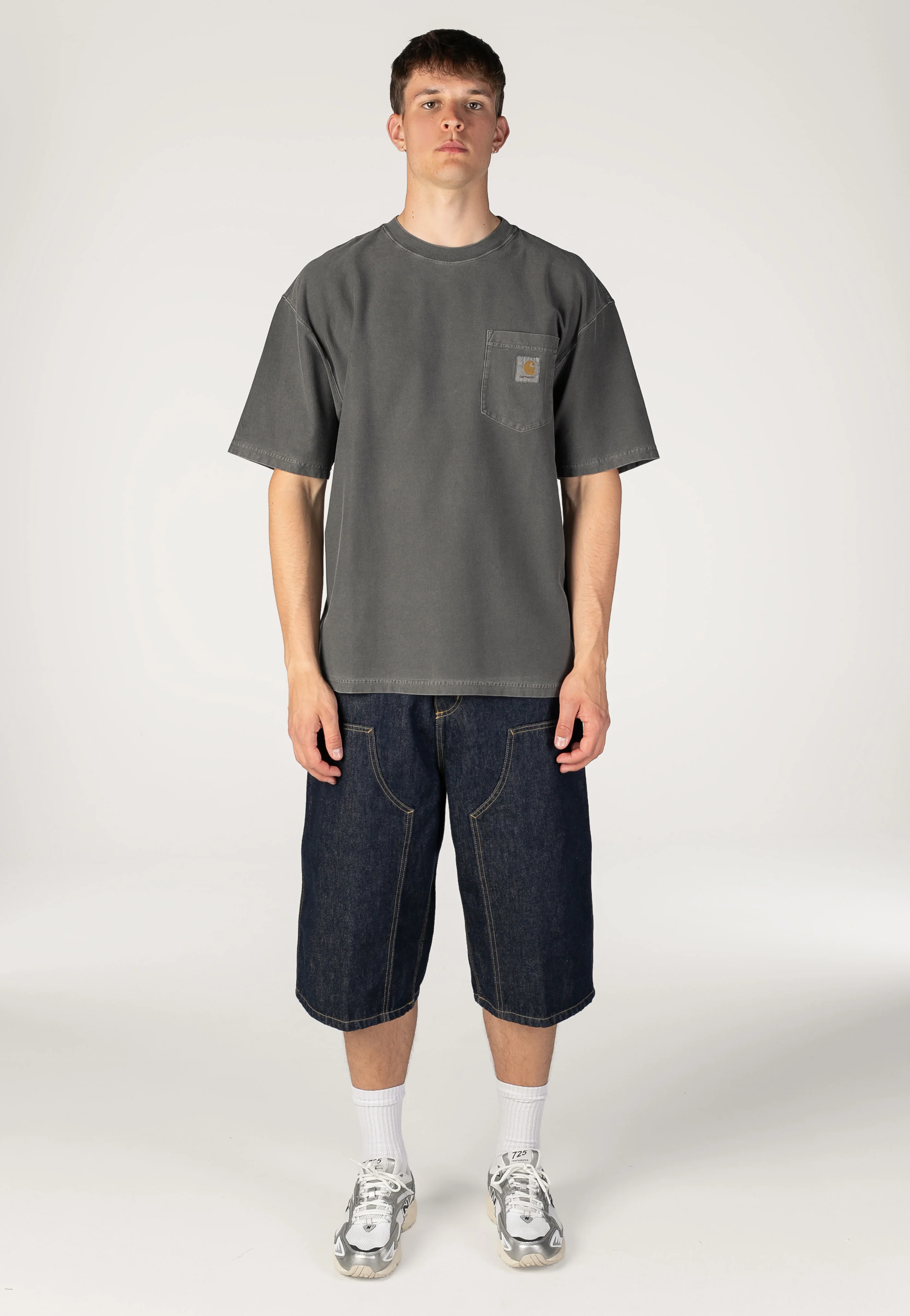 Loose Pocket Garment Dyed Black - T-Shirt - Image 6