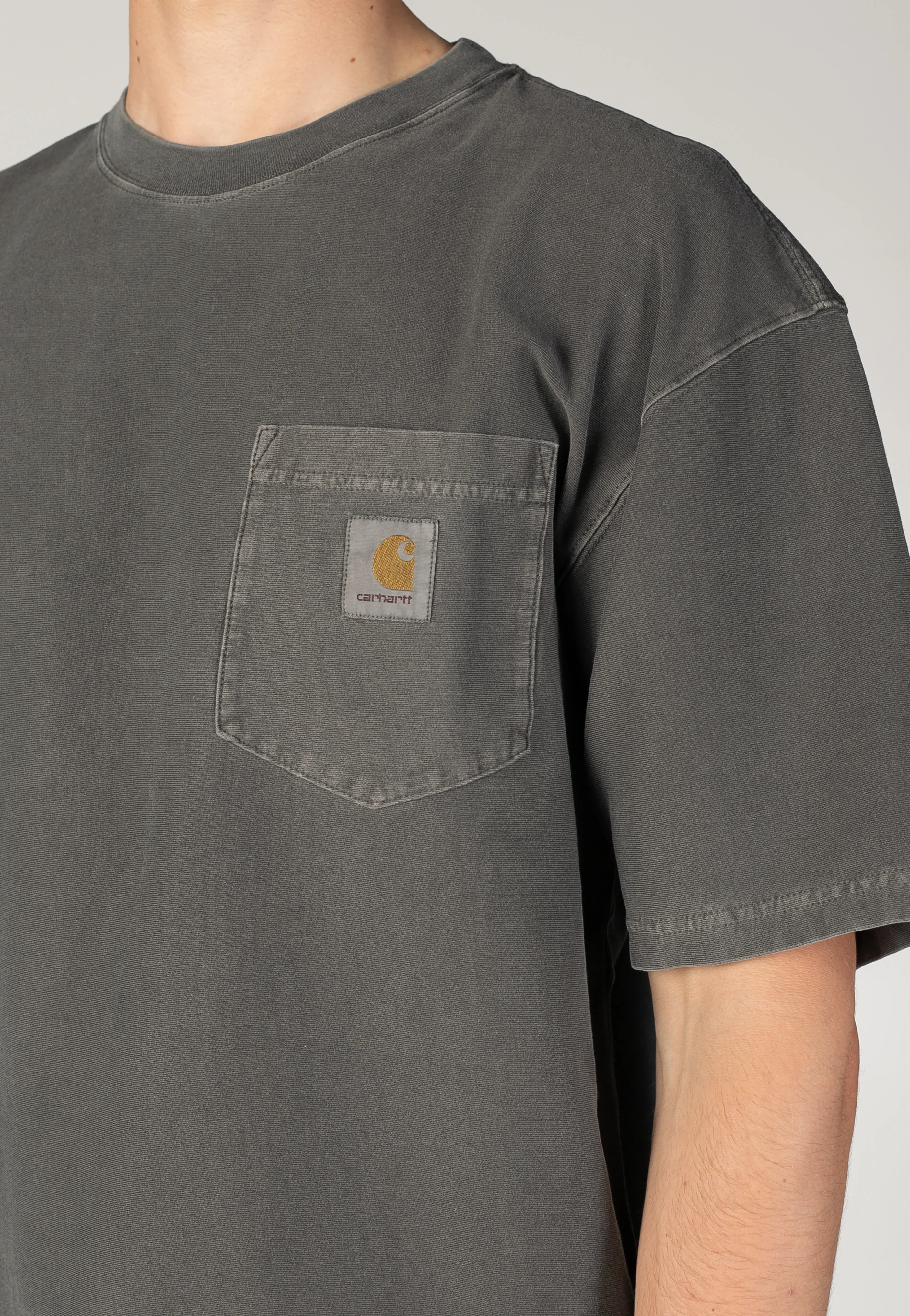 Loose Pocket Garment Dyed Black - T-Shirt - Image 8