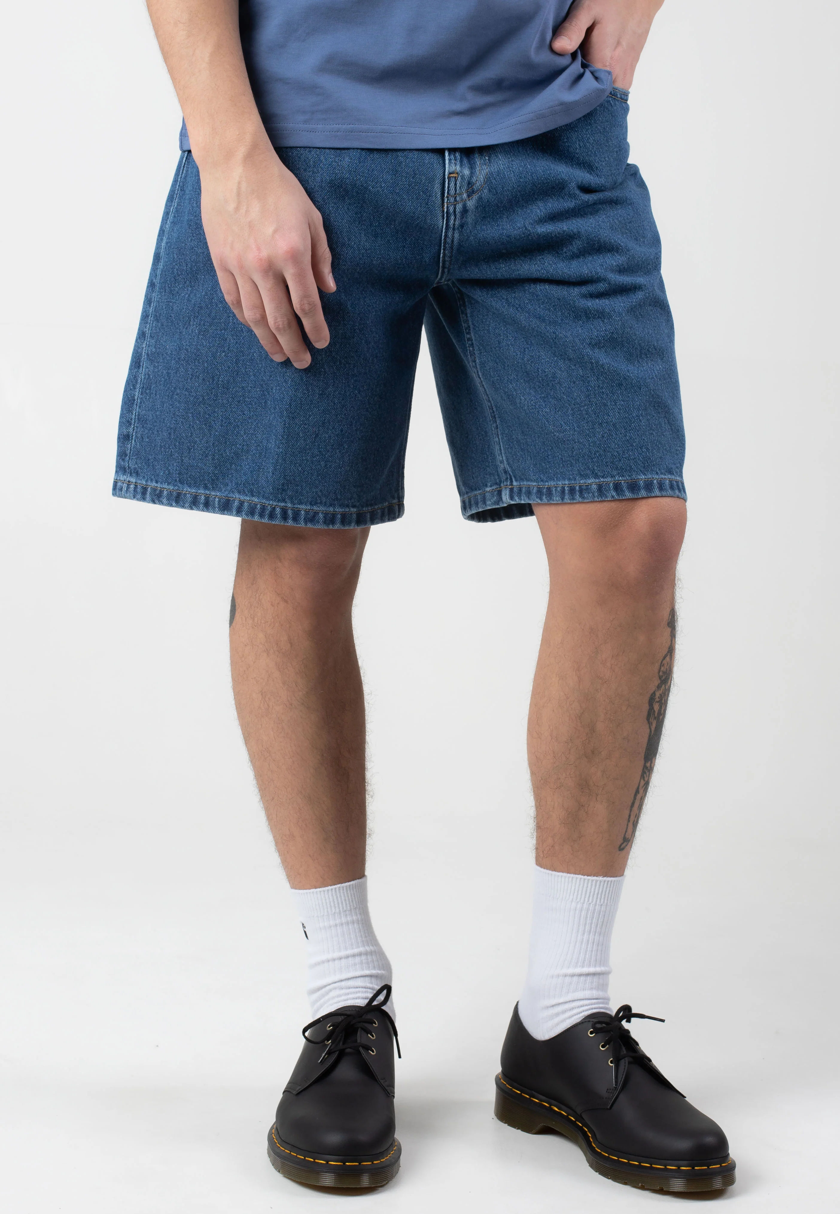 Nolan Heavy Stone Wash Blue - Shorts