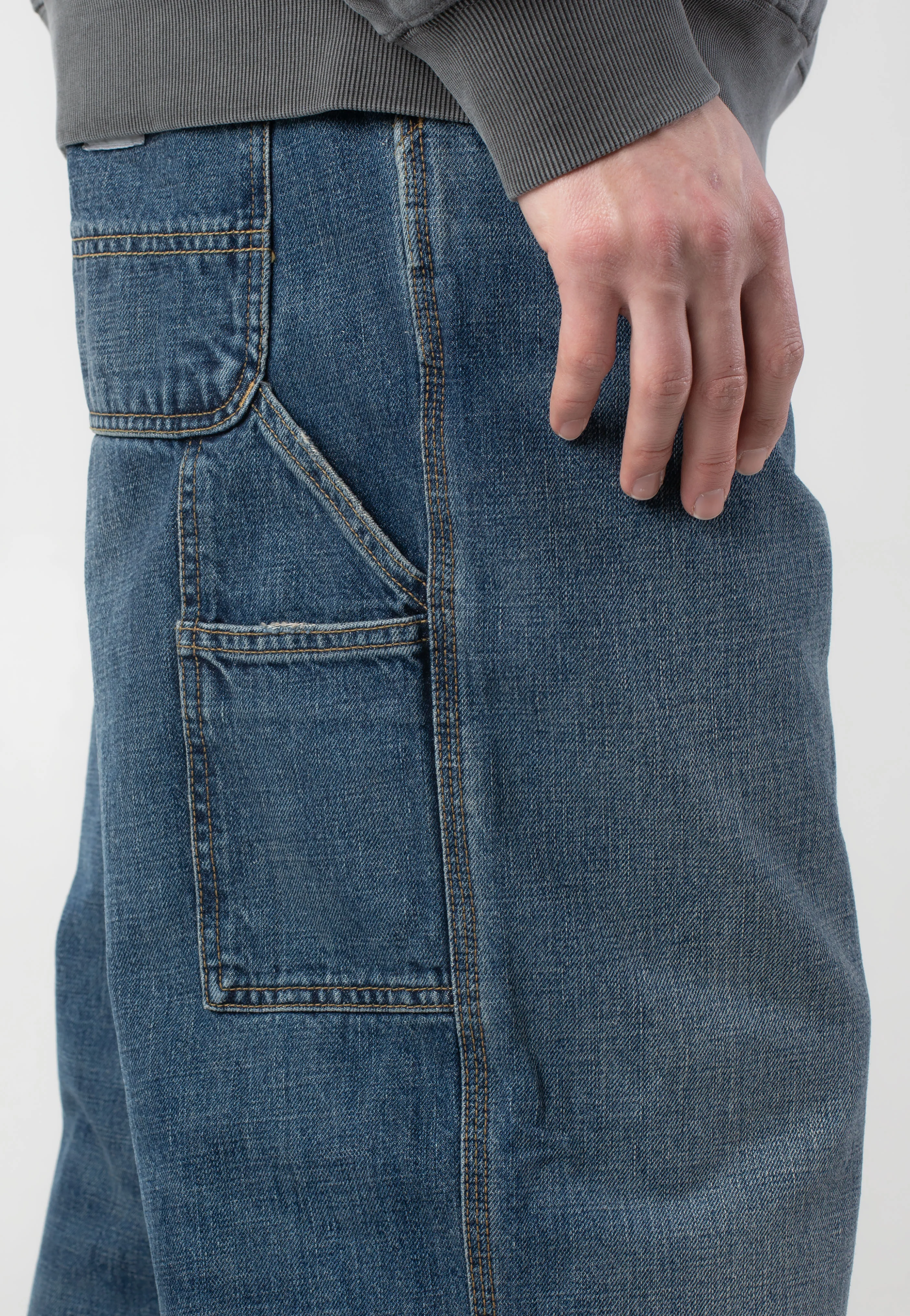 OG Single Knee Dark Used Wash Blue - Pants - Image 6