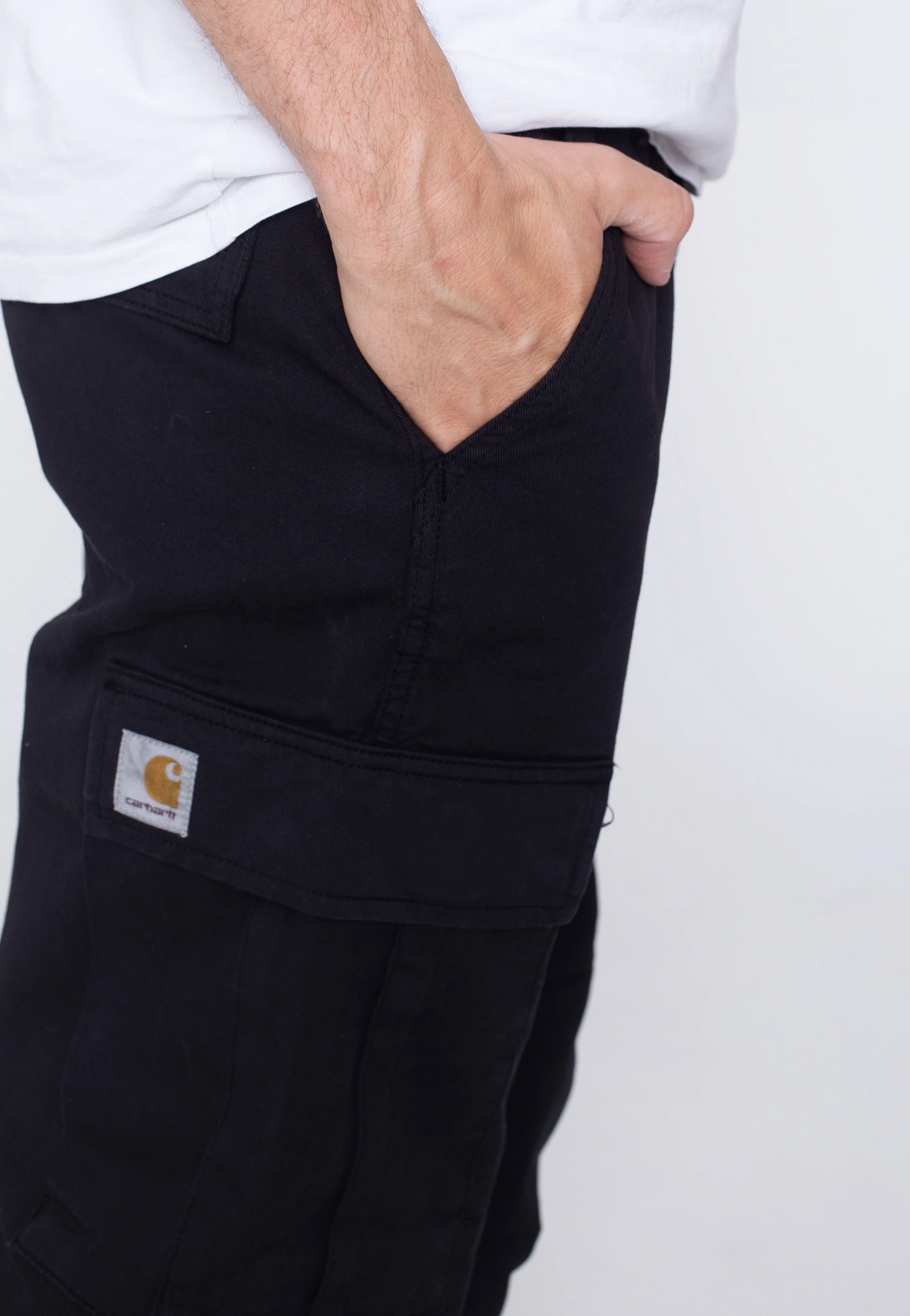 Regular Cargo Garment Dyed Black - Pants - Image 7