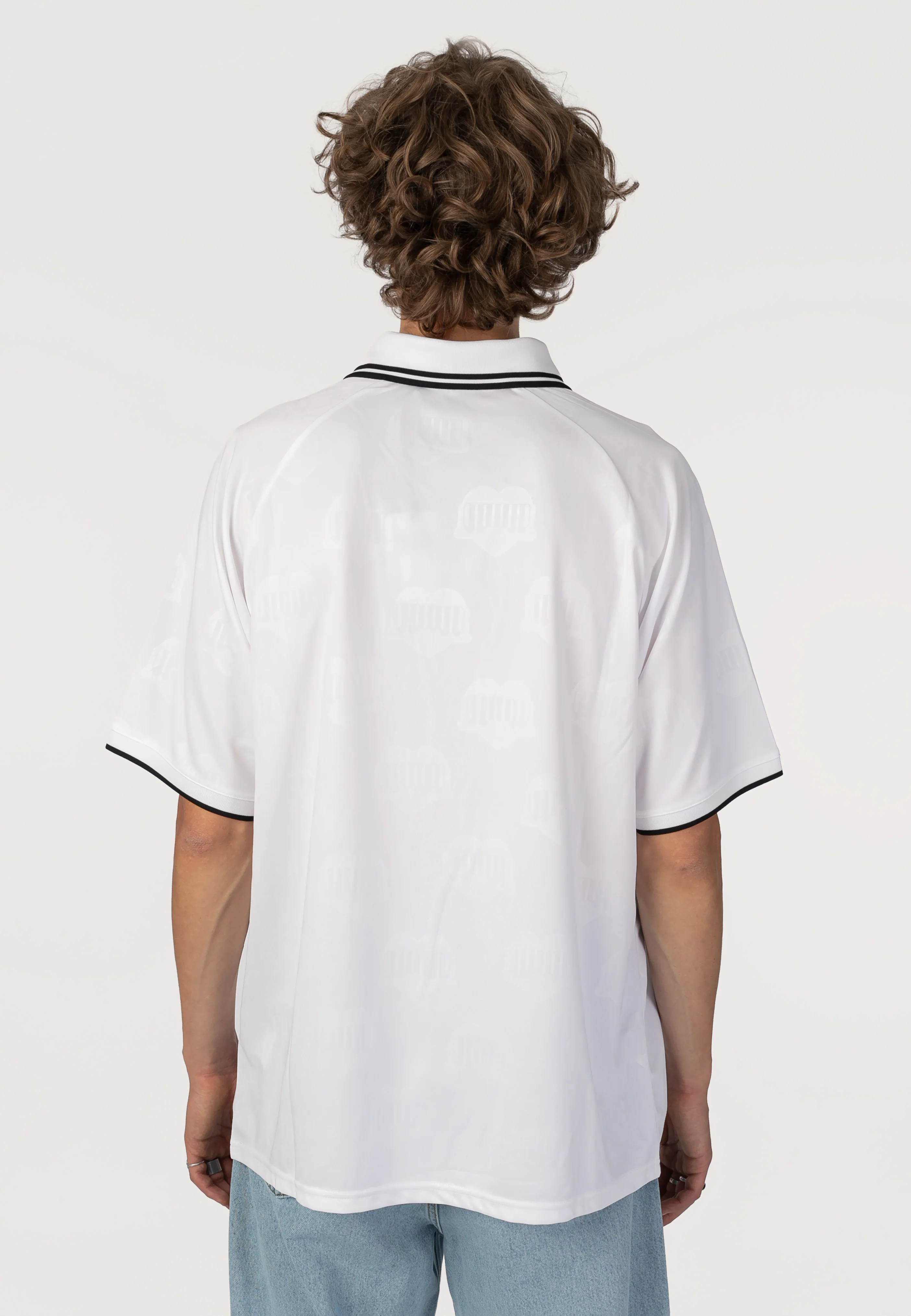 Terrace Football Heart Train Jacquard White - T-Shirt - Image 4