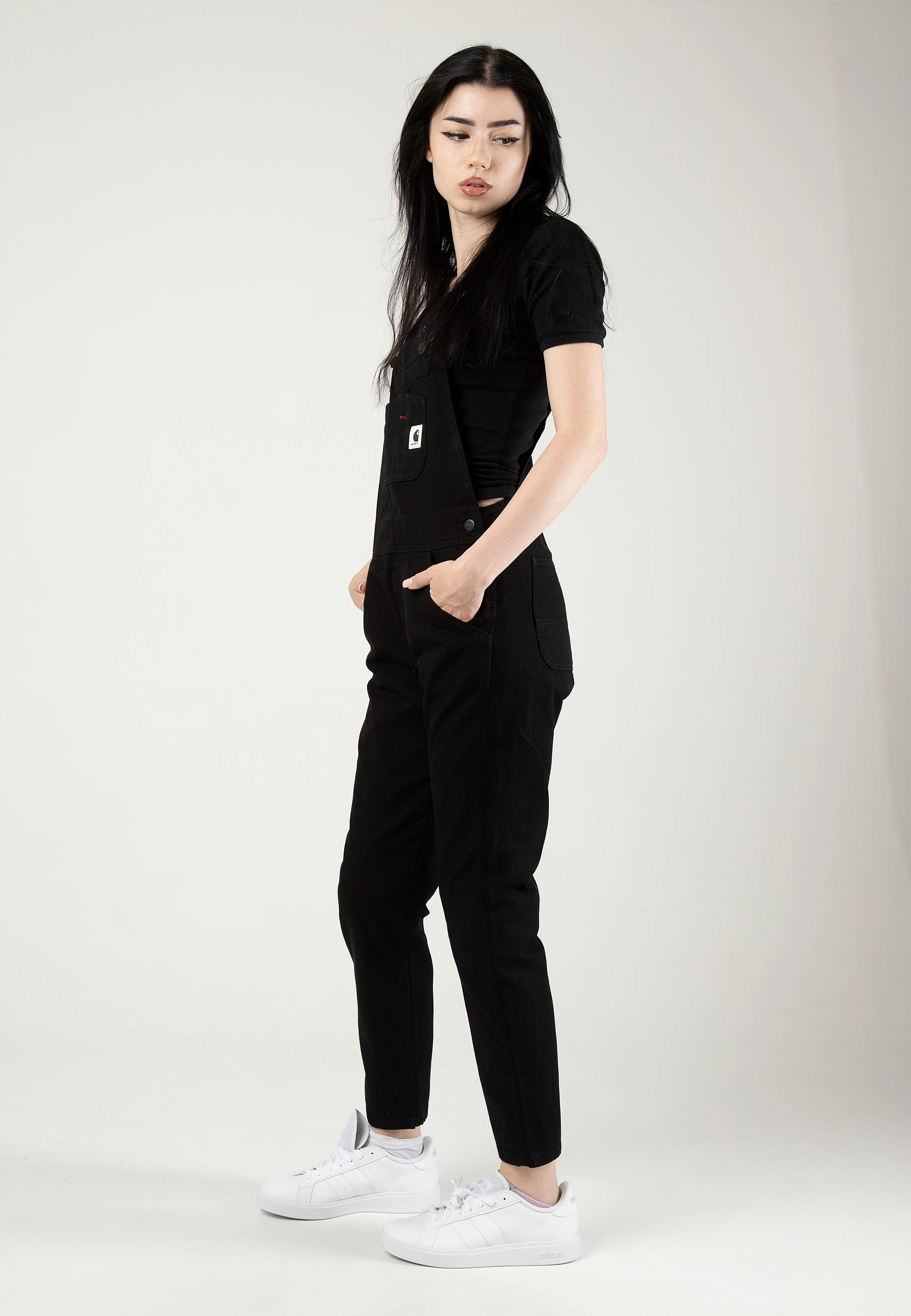 W' Bib Overall Rinsed Black - Dungarees - Image 2
