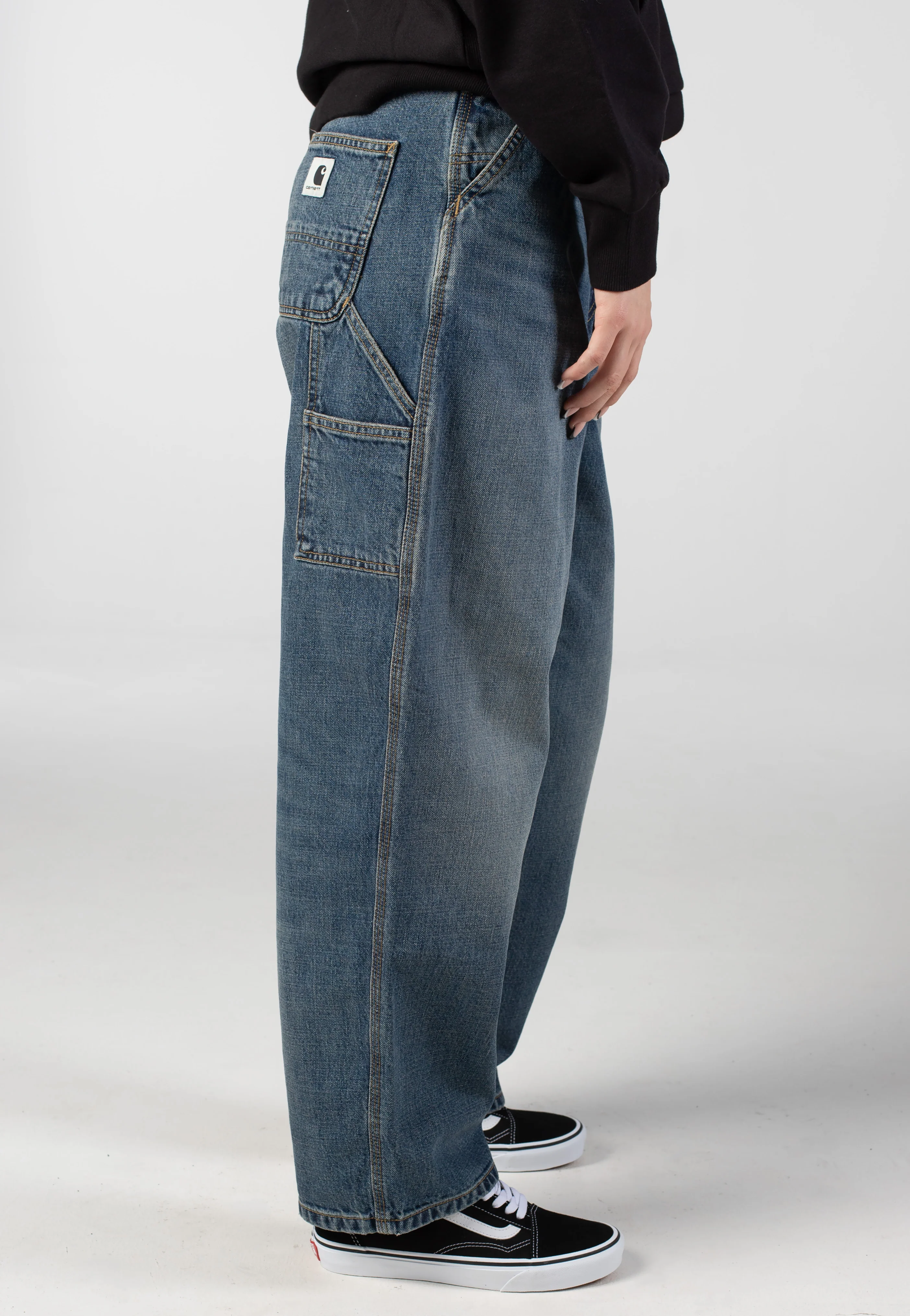W' Brandon Single Knee Dark Used Wash Blue - Pants - Image 5