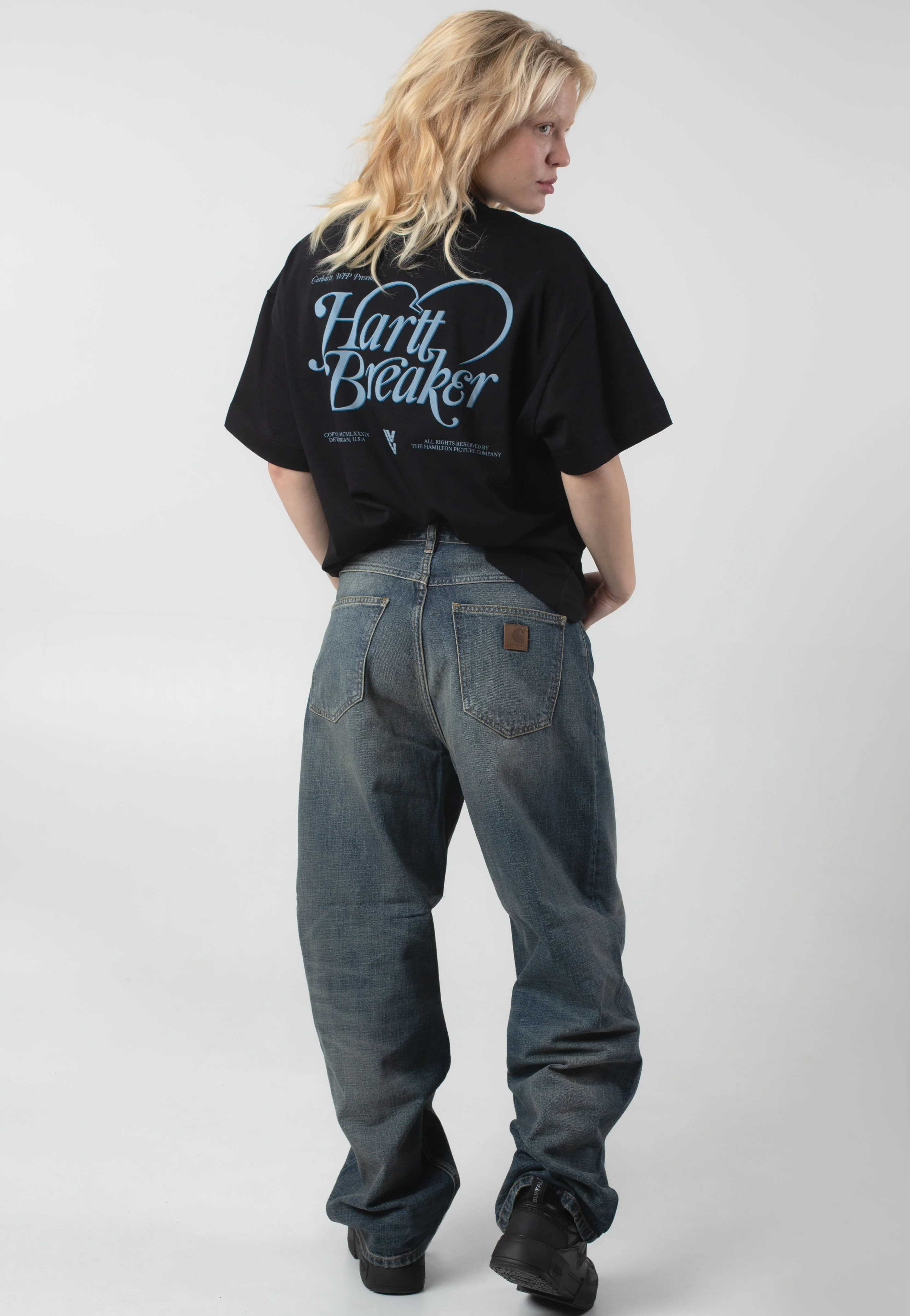 W' Brandon Worn Used Wash Blue - Pants - Image 3