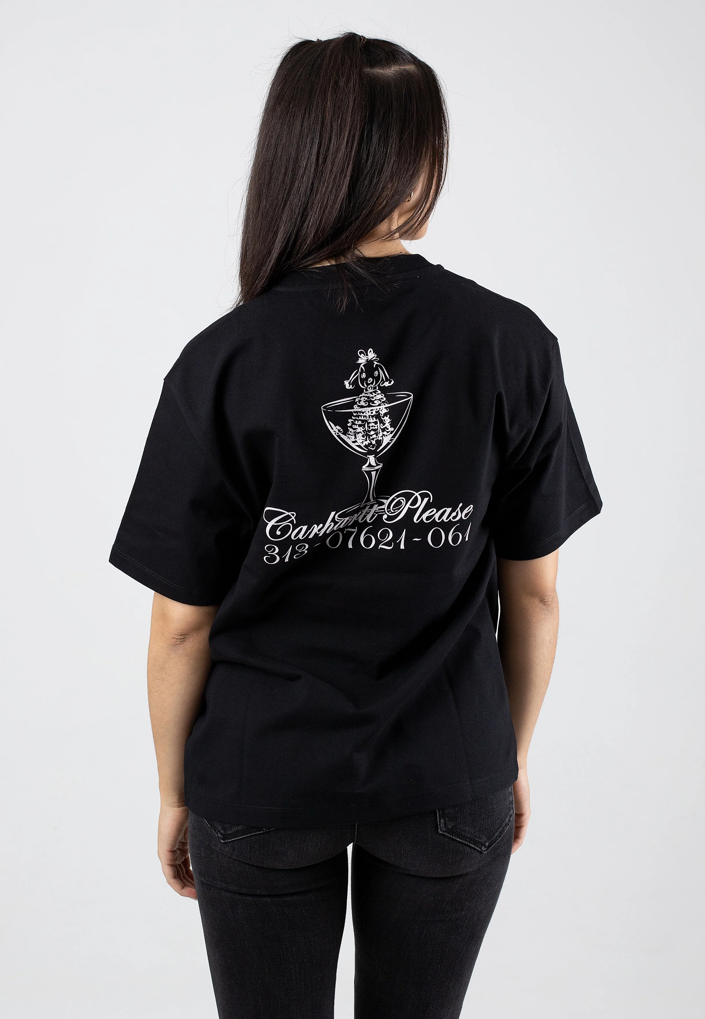 W' Carhartt Please Black/White - T-Shirt - Image 3