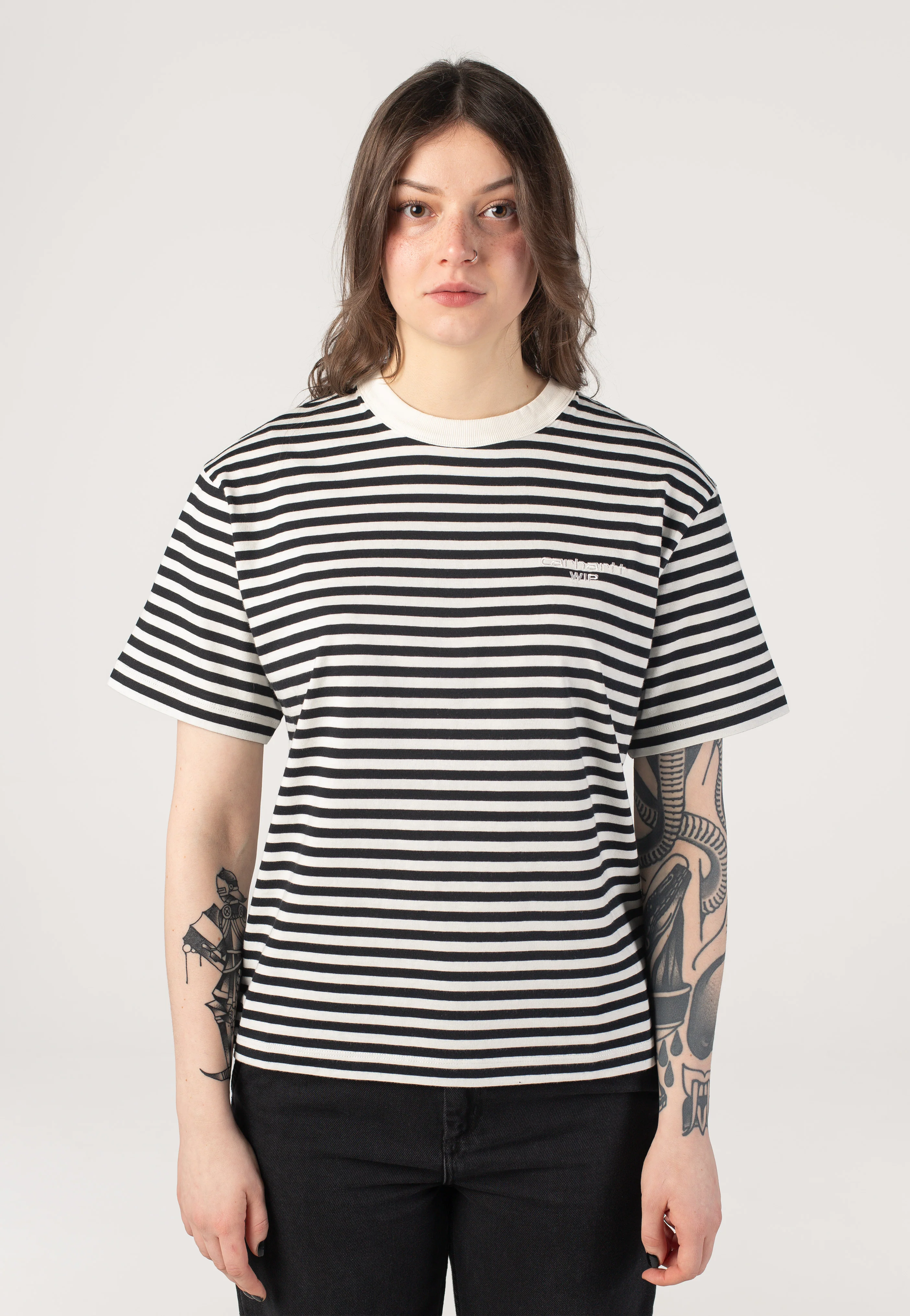 W' Ezra Stripe, Black/Wax - T-Shirt - Image 2