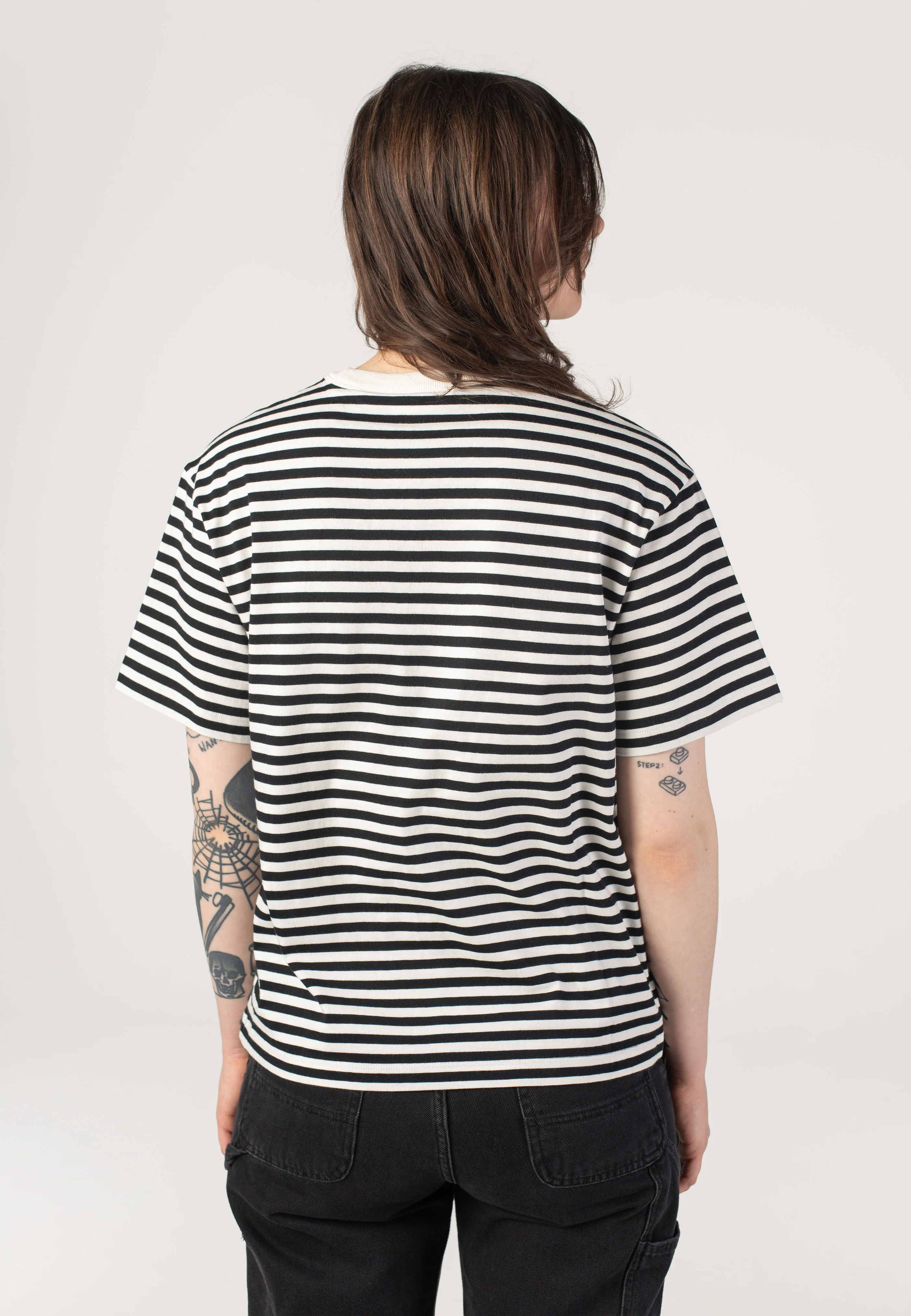 W' Ezra Stripe, Black/Wax - T-Shirt - Image 4