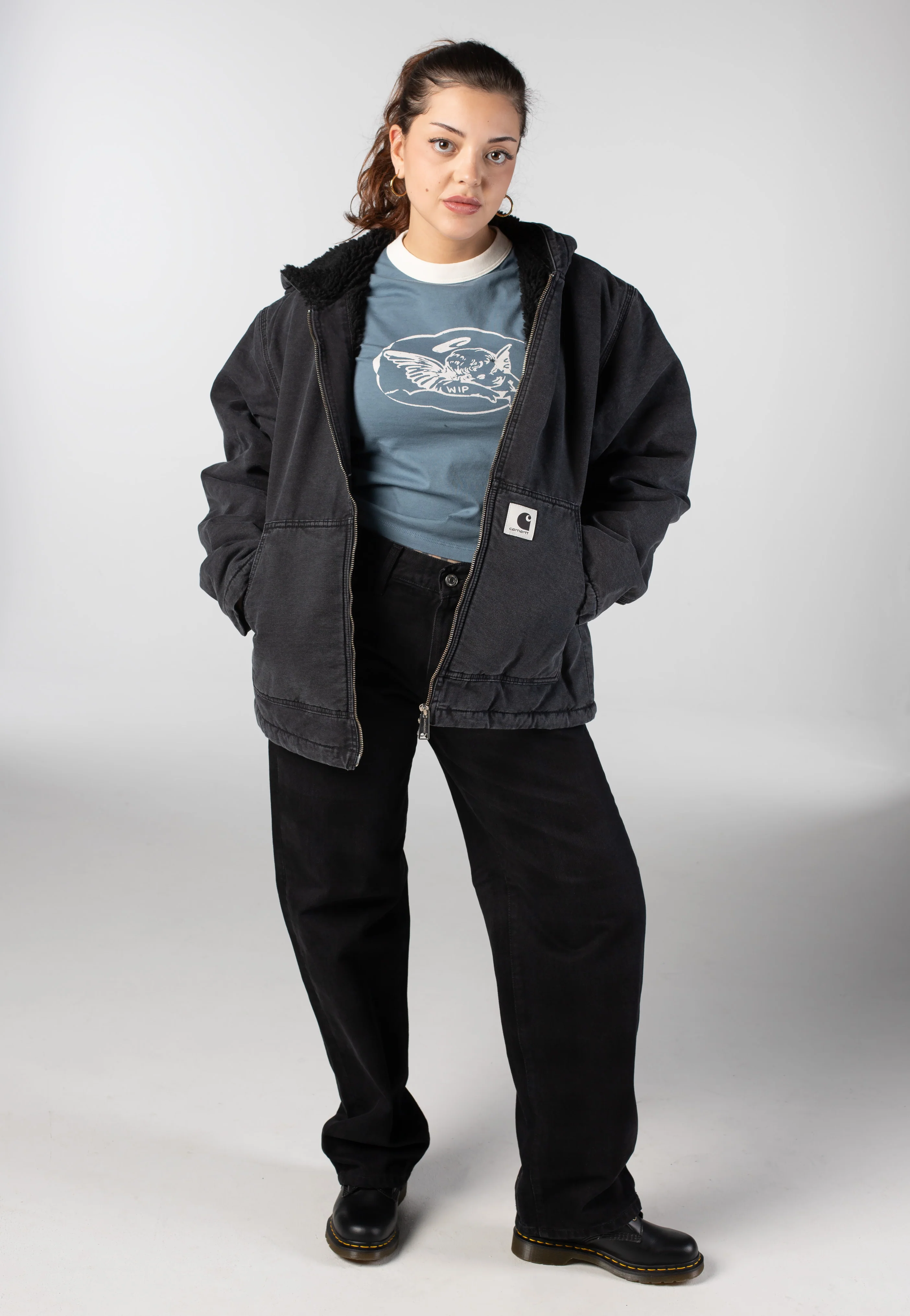 W' Hooded Mitch Dusky Canvas Black - Jacket - Image 5