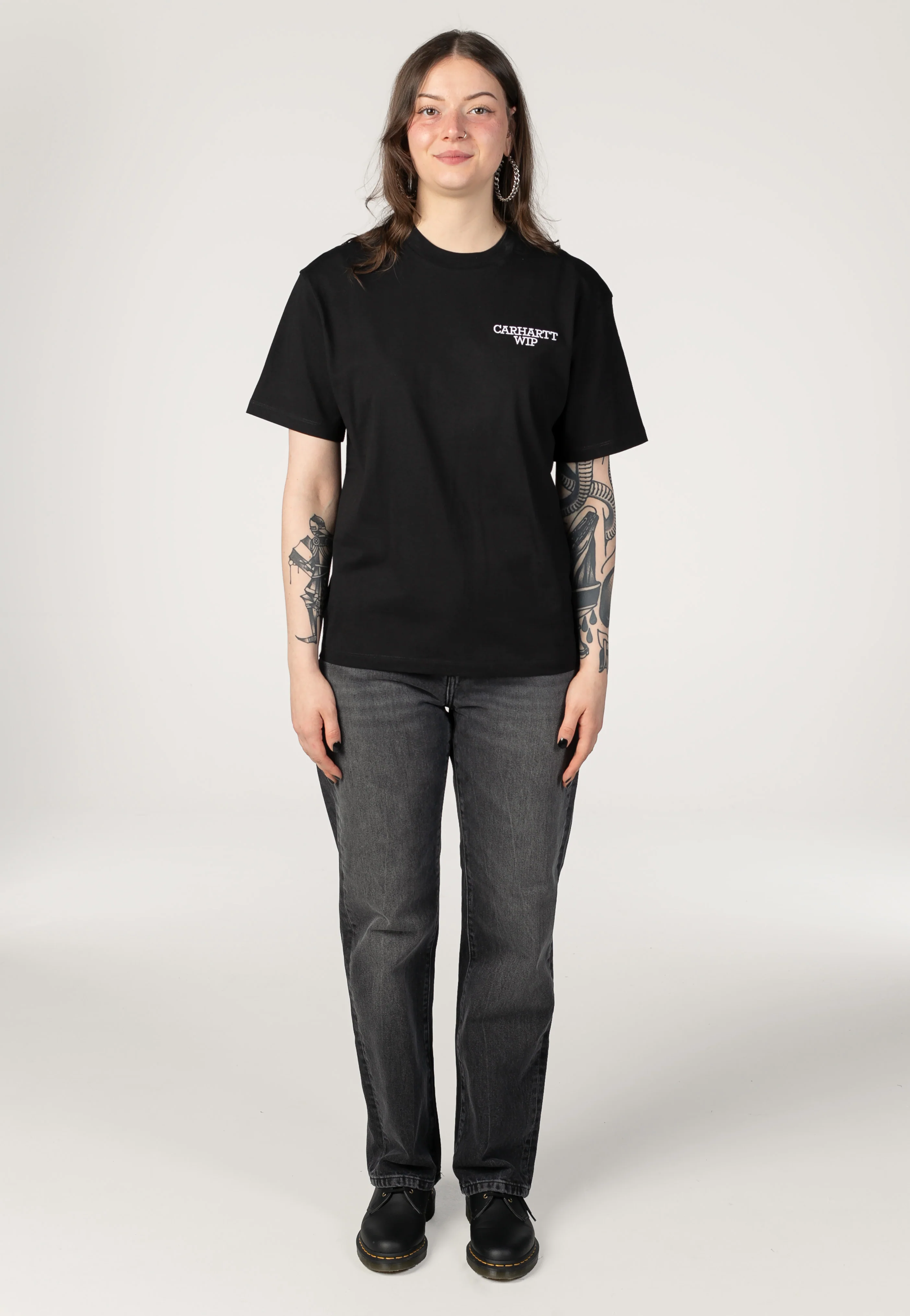 W' Hugging Cats Black - T-Shirt - Image 5