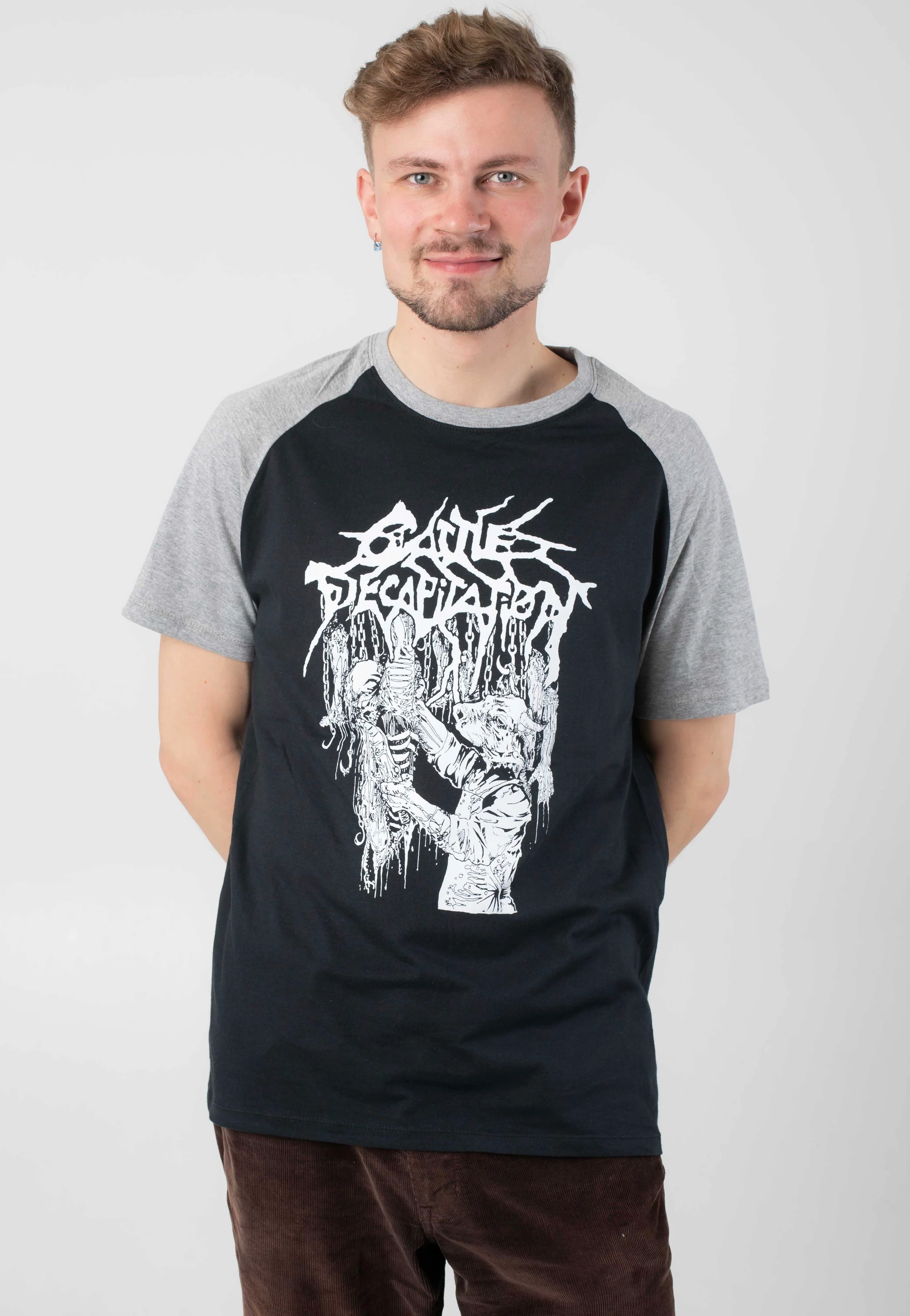 Dead Meal Black/Grey Raglan - T-Shirt - Image 3