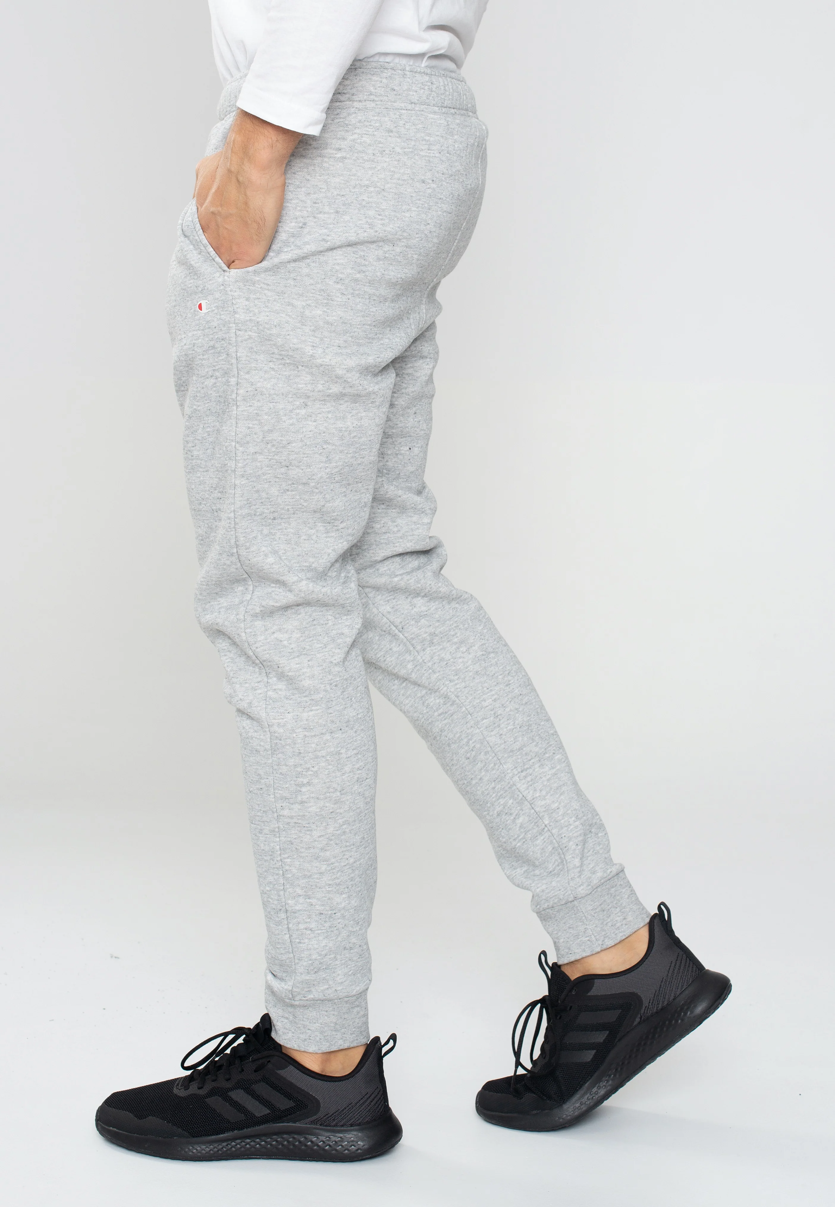 Rib Cuff New Oxford Grey Melange - Sweat Pants - Image 2