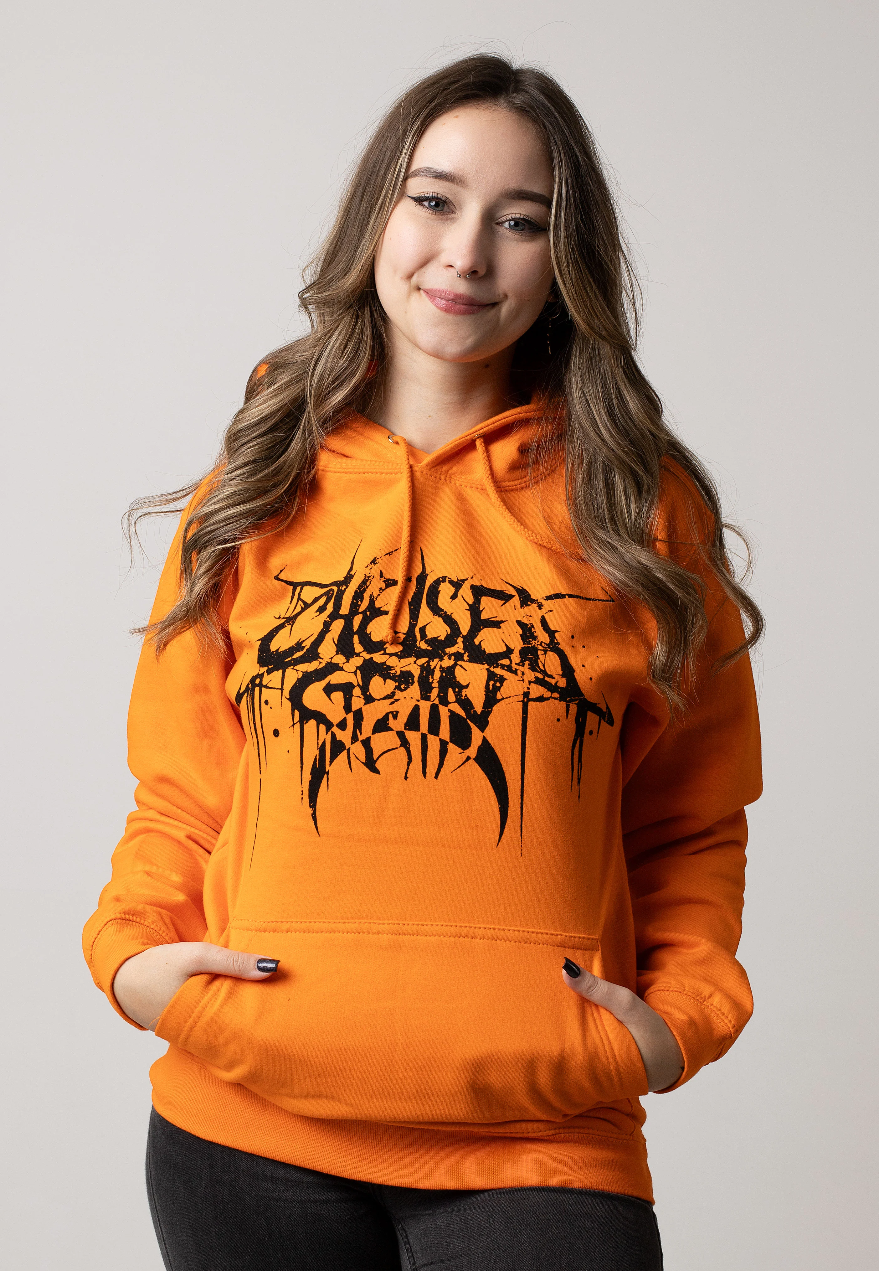 Skull Snake Orange - Hoodie - Image 5
