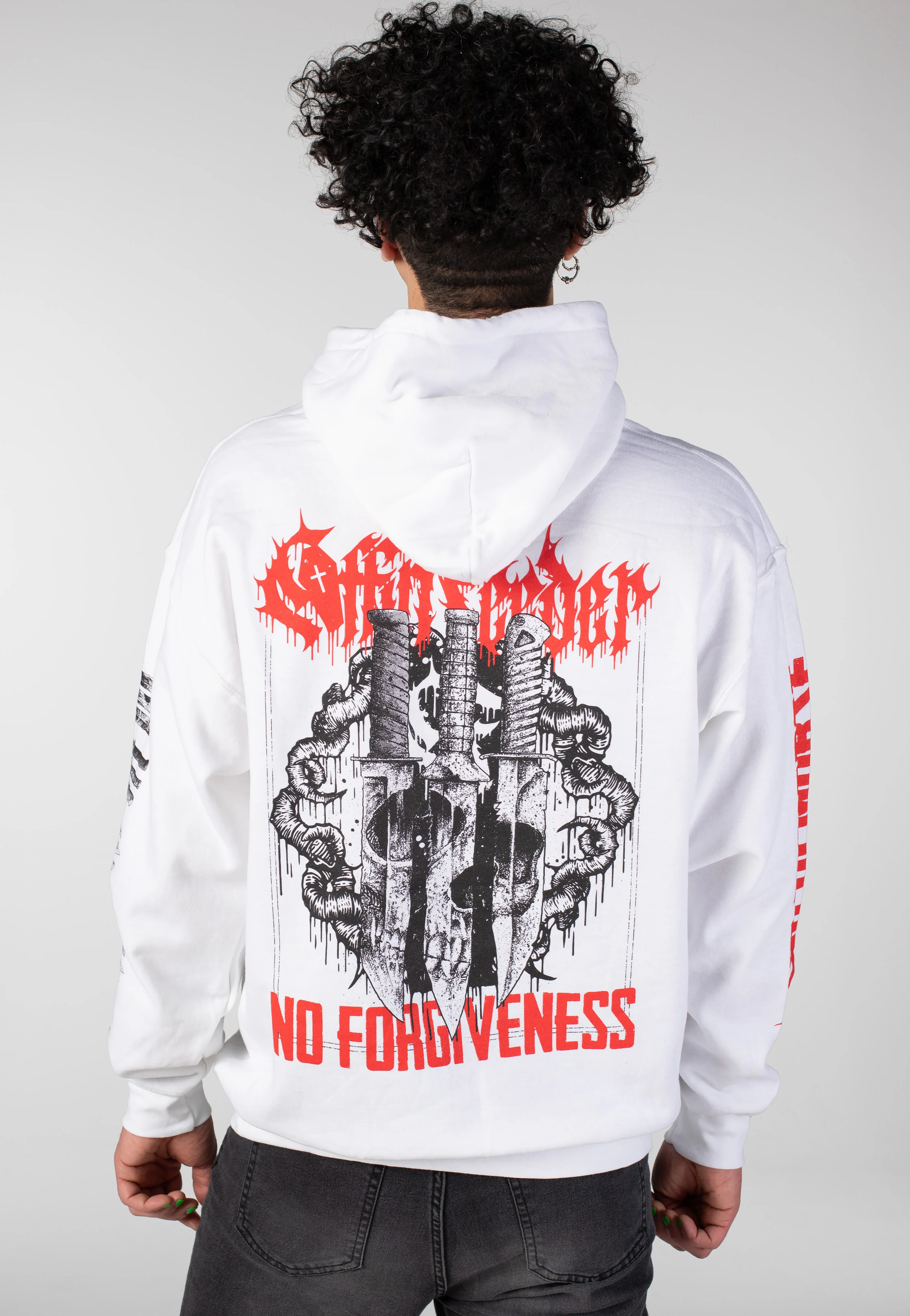 No Forgiveness White - Hoodie - Image 2